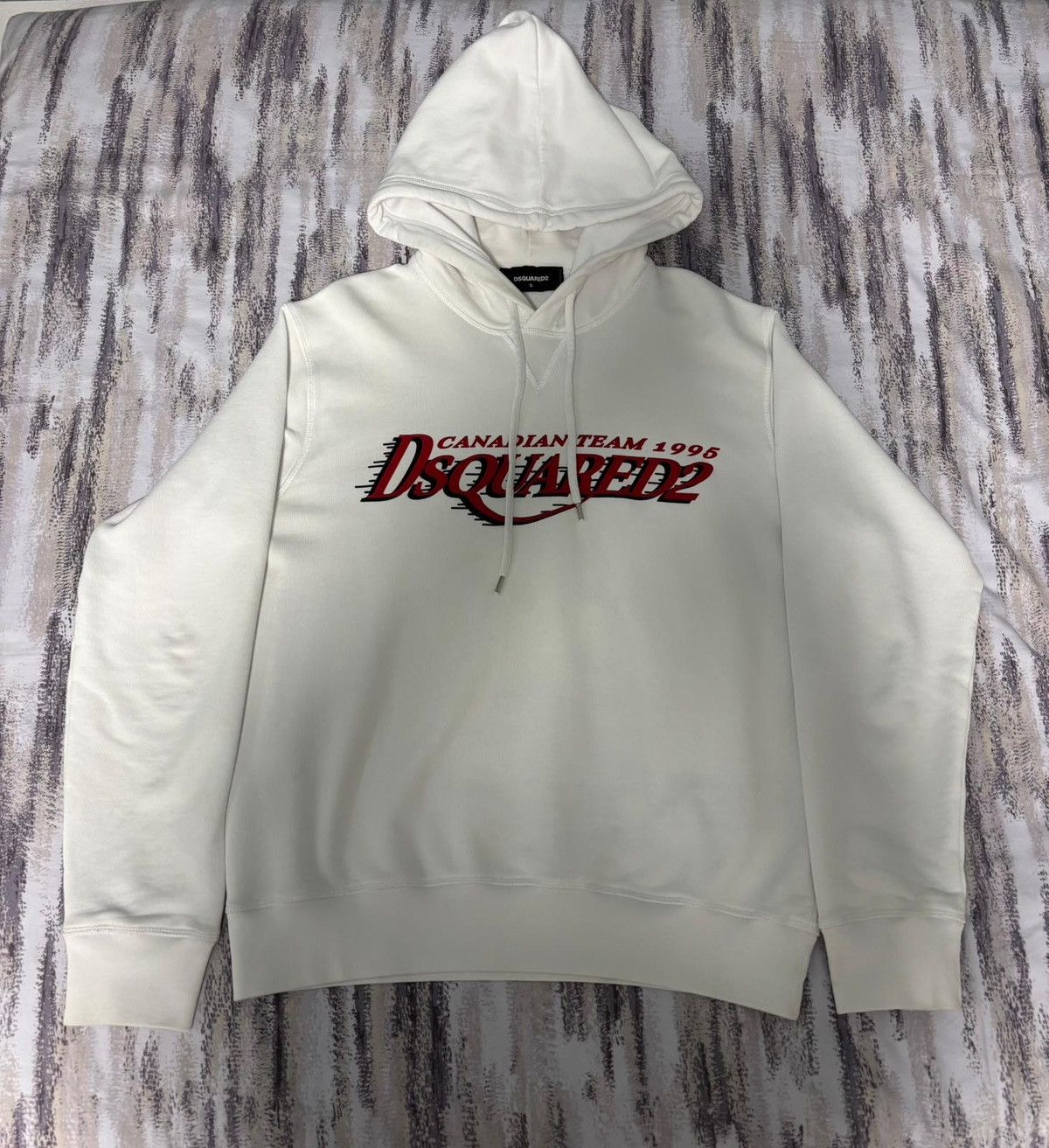 Dsquared2 DSQUARED2 White 'Canadian Team 1995' Icon Hoodie Size US S / EU 44-46 / 1 - 1 Thumbnail