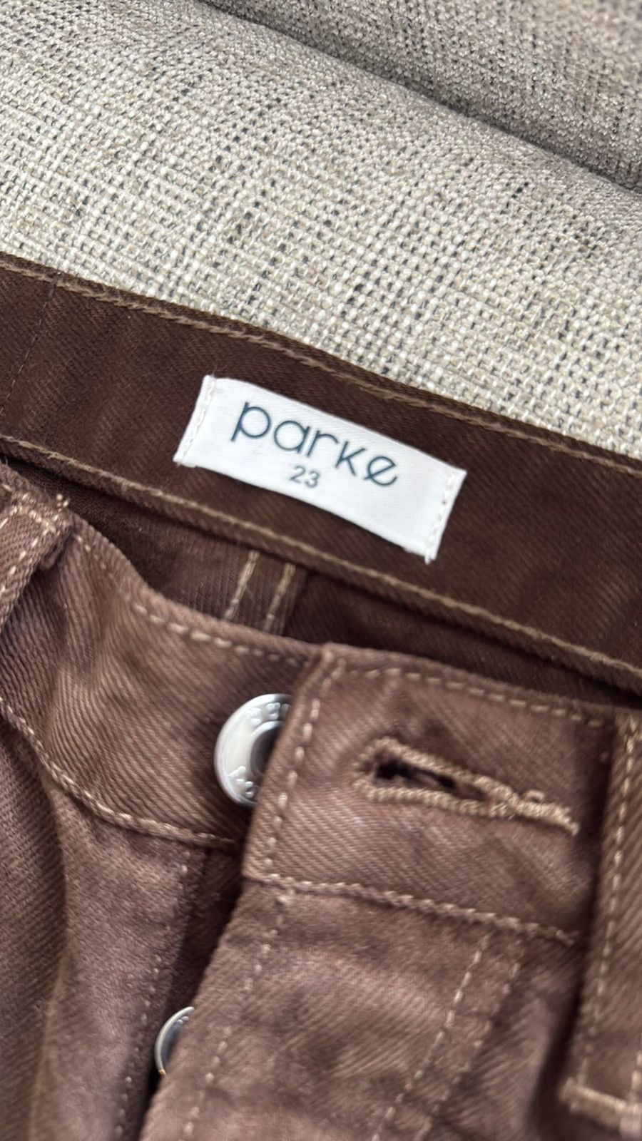 Other Parke Low Rise Baggy Jeans, Brown, Size 23 Size 23" - 2 Thumbnail