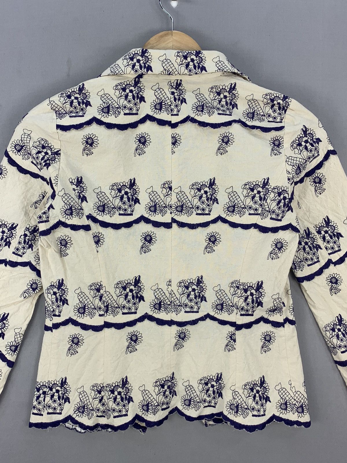 Vintage Vintage Italy Classic Embroidered Blazer Jacket Size XXS / US 00 / IT 34 - 5 Thumbnail