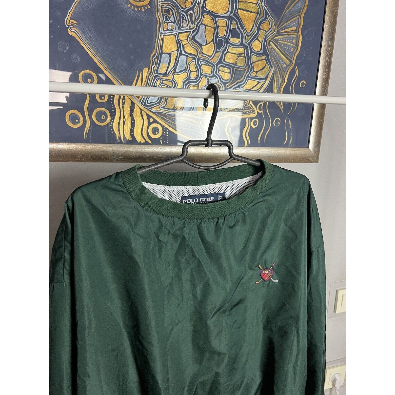 RLX Ralph Lauren Polo Golf Ralph Lauren VTG Nylon Men`s Green Crewneck Oversi Size US XL / EU 56 / 4 - 3 Thumbnail