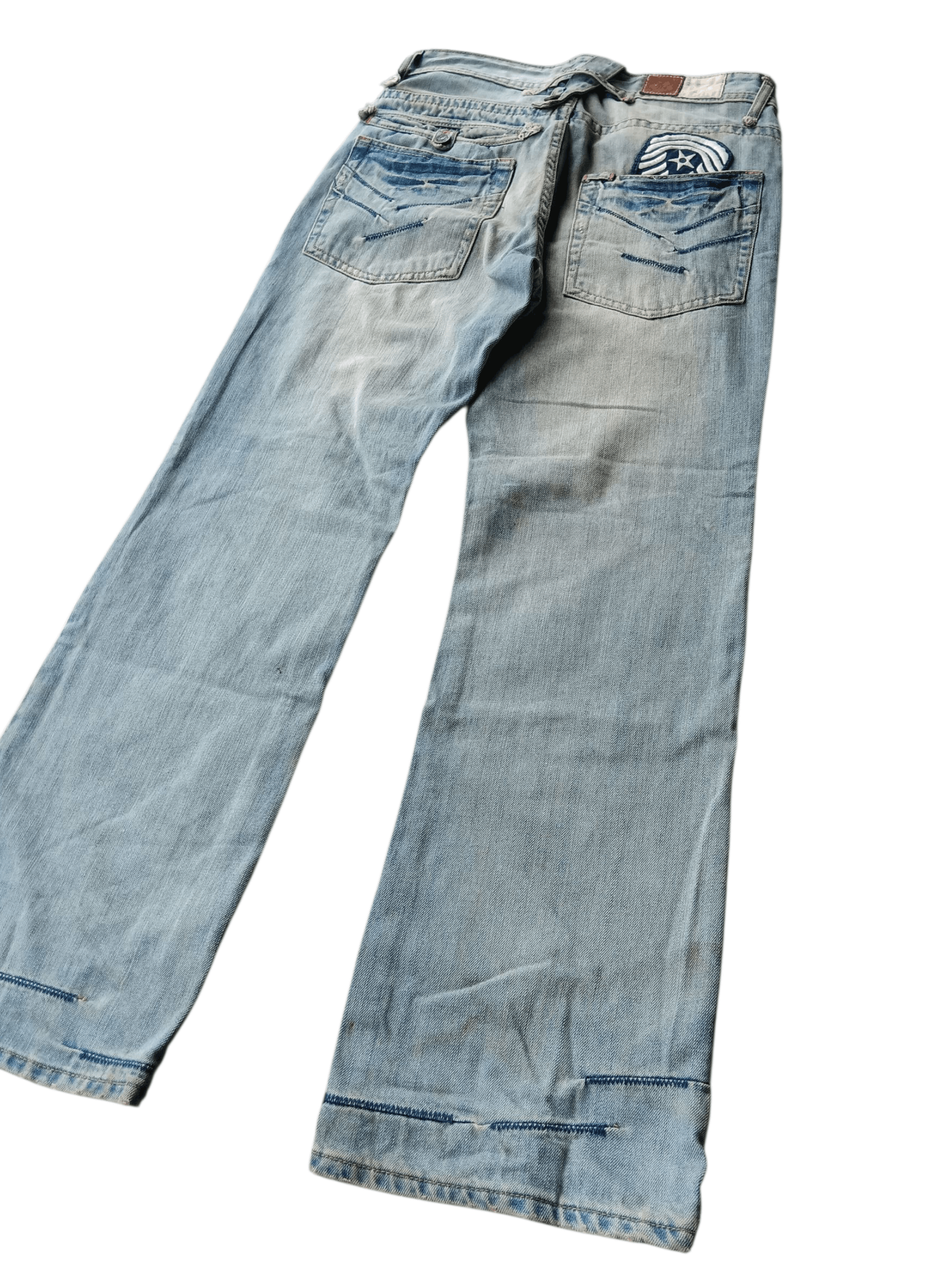 Ben Taverniti Unravel Project Ben Taverniti unravel project blue wash denim pants Size US 32 / EU 48 - 3 Thumbnail