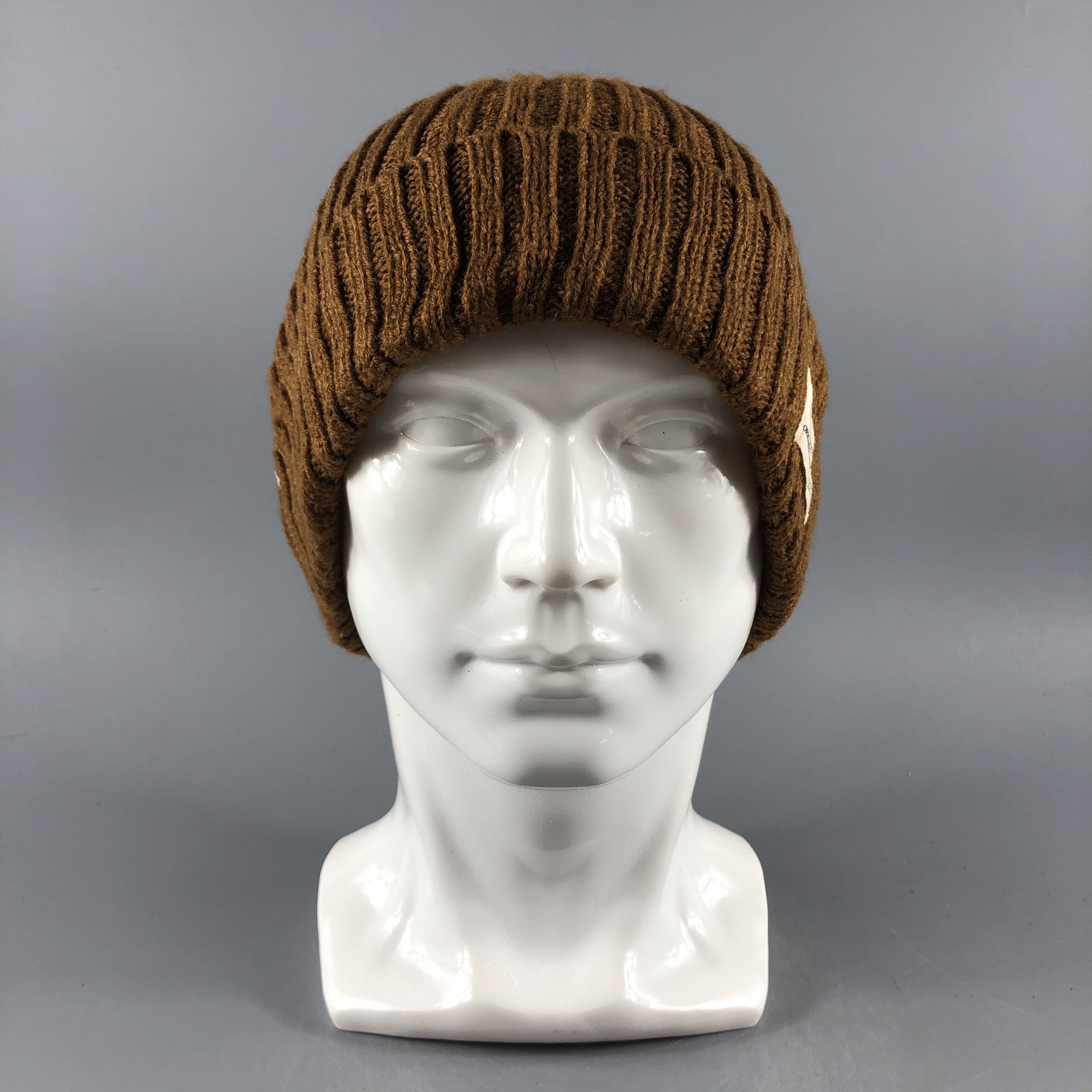 image of Vintage Hats Closshi Beanie Ribb Knit Snow Cap B953, Men's