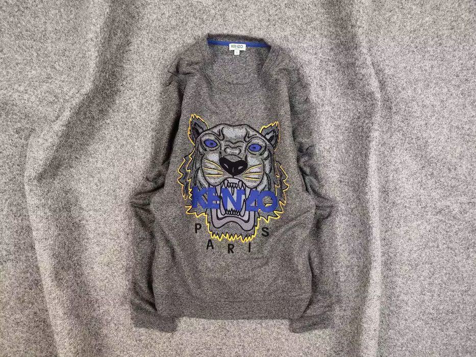 Kenzo Kenzo classic tiger embroidered Crewneck Gray Sweatshirt Size US S / EU 44-46 / 1 - 1 Thumbnail