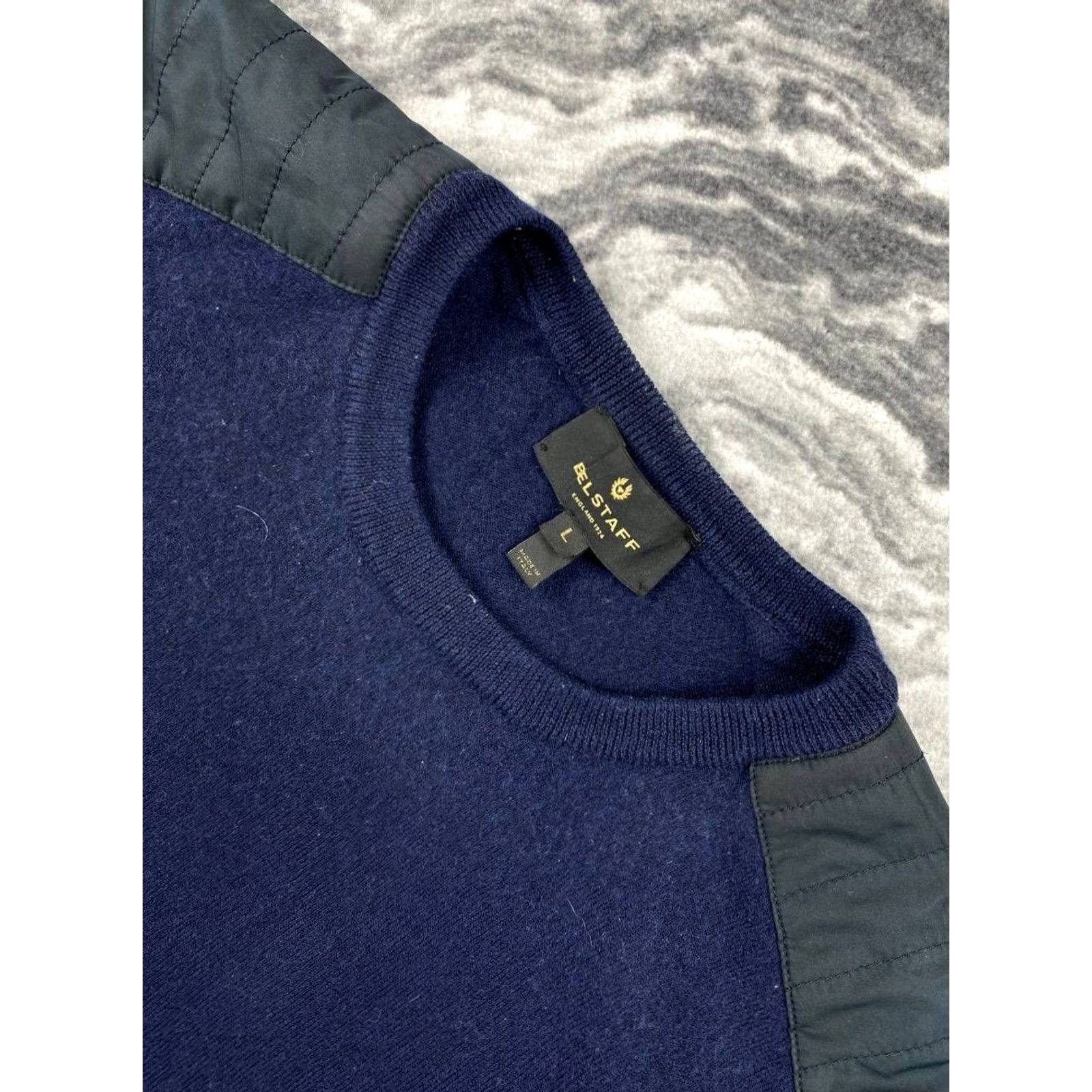 Belstaff Belstaff Sweater Wool Knit Pullover Men Size L Blue Size US L / EU 52-54 / 3 - 5 Thumbnail
