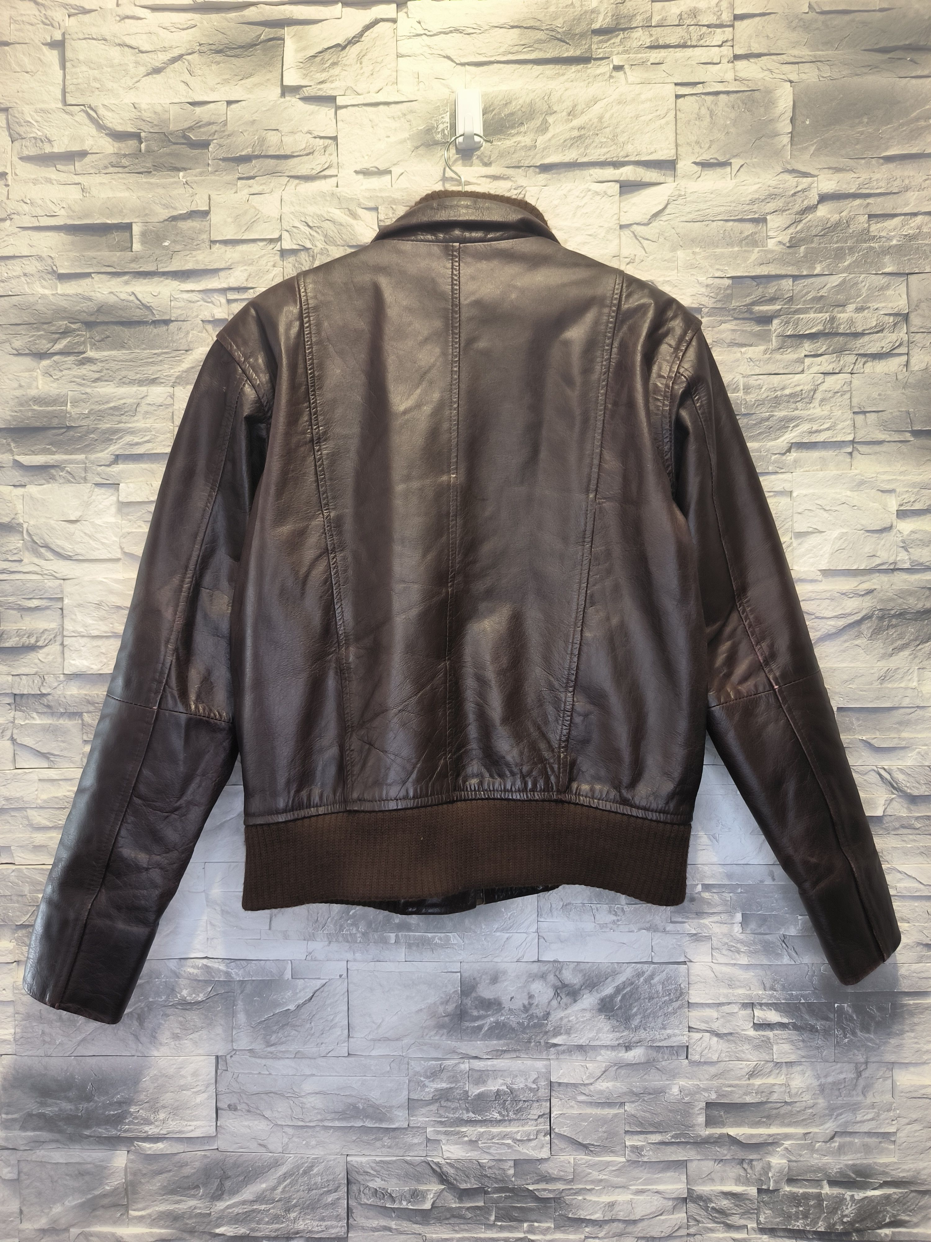 Vintage Vintage Leather Jacket Brown Basic Bomber Size US S / EU 44-46 / 1 - 3 Thumbnail
