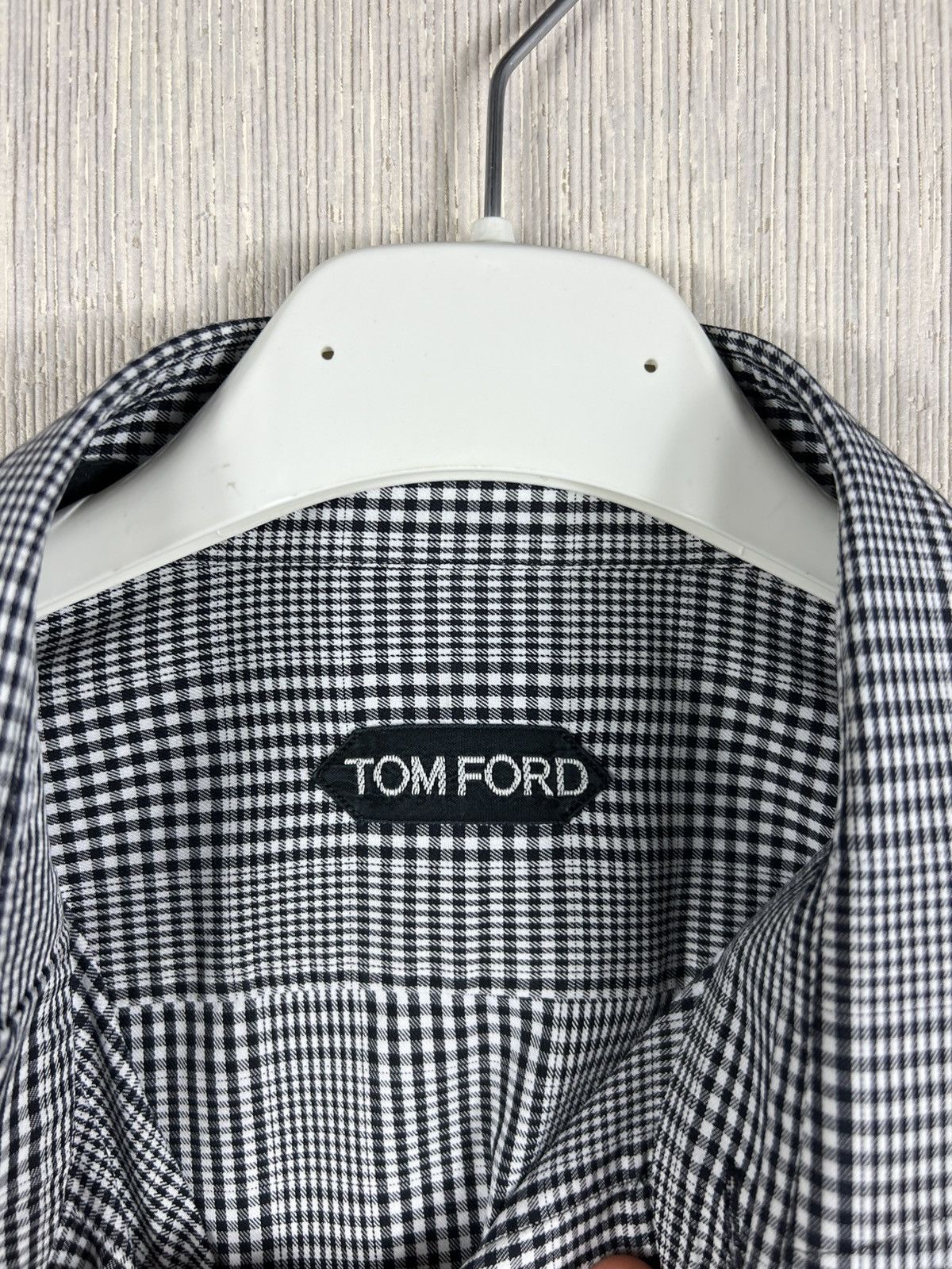 Tom Ford Tom Ford Prince of Wales checked classic button up shirt Size US L / EU 52-54 / 3 - 16 Thumbnail