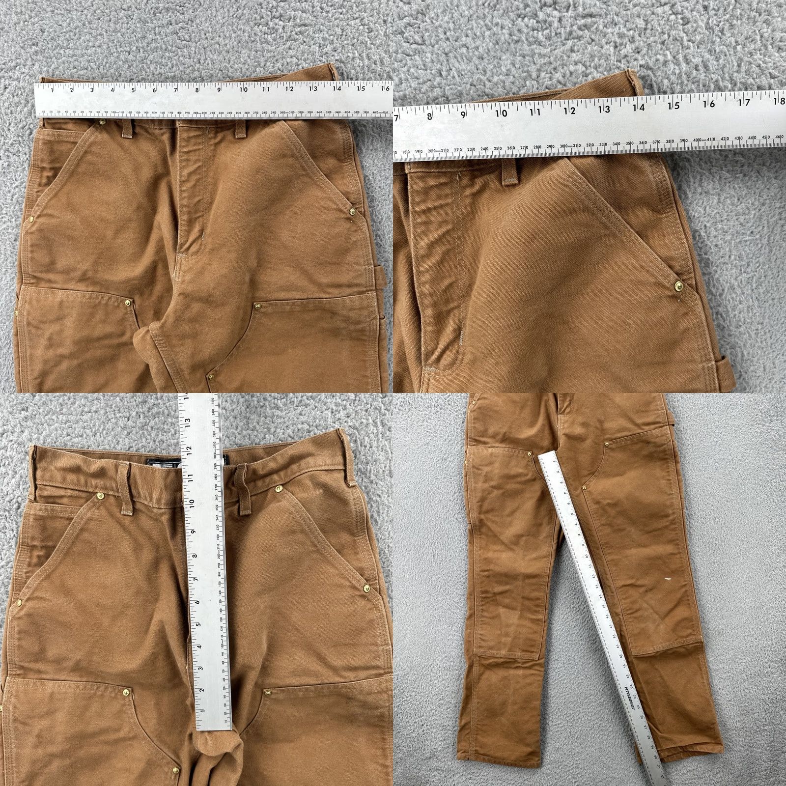 Carhartt Carhartt Pants Adult 29x32 Regular Brown Duck Canvas Carpenter EUC Mens Workwear Casual 90s Grunge USA Belt Zip Button Size US 29 - 8 Thumbnail