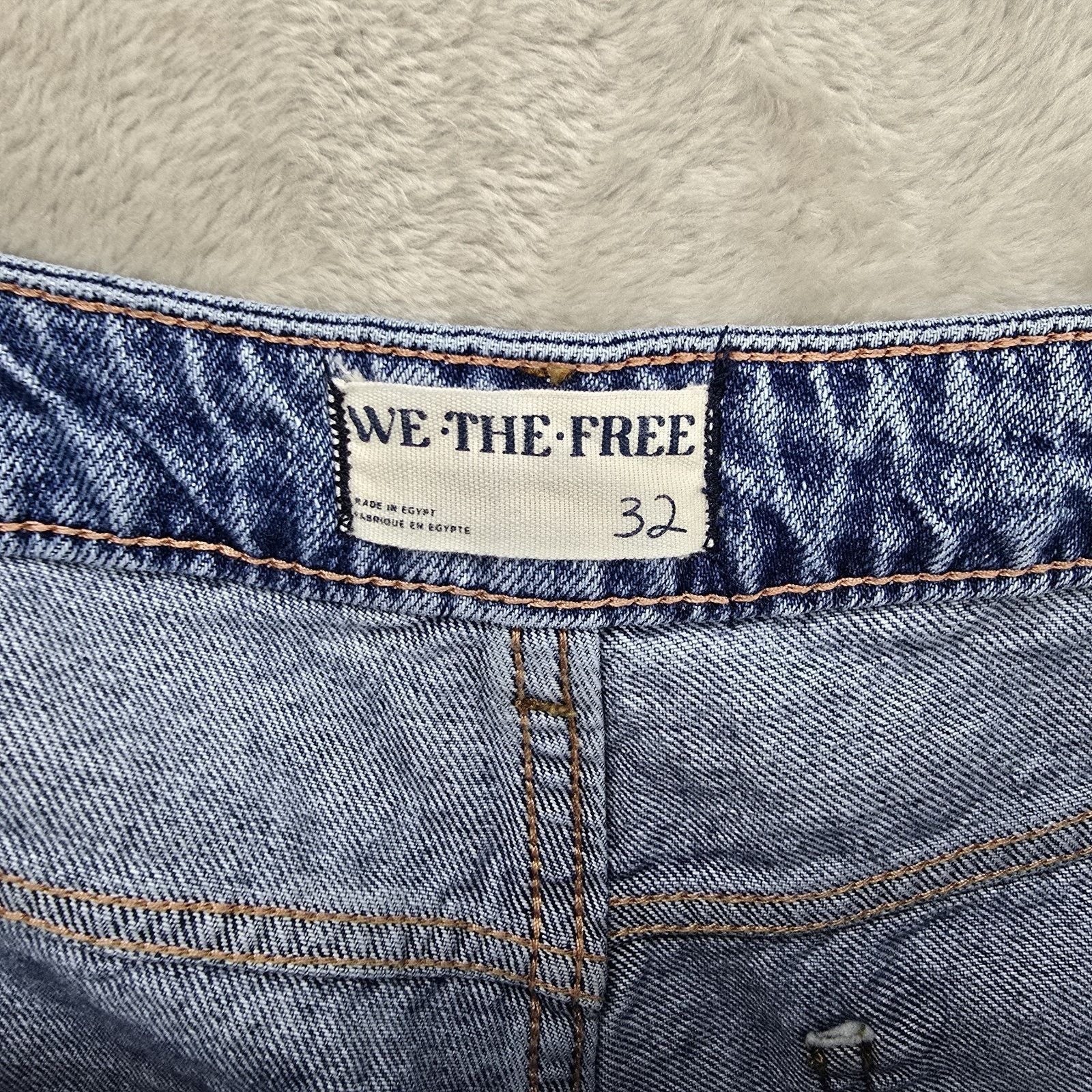 Free People Free People We The Free Pacifica Slim Straight Leg Jeans 32 Size 32" / US 10 / IT 46 - 4 Thumbnail