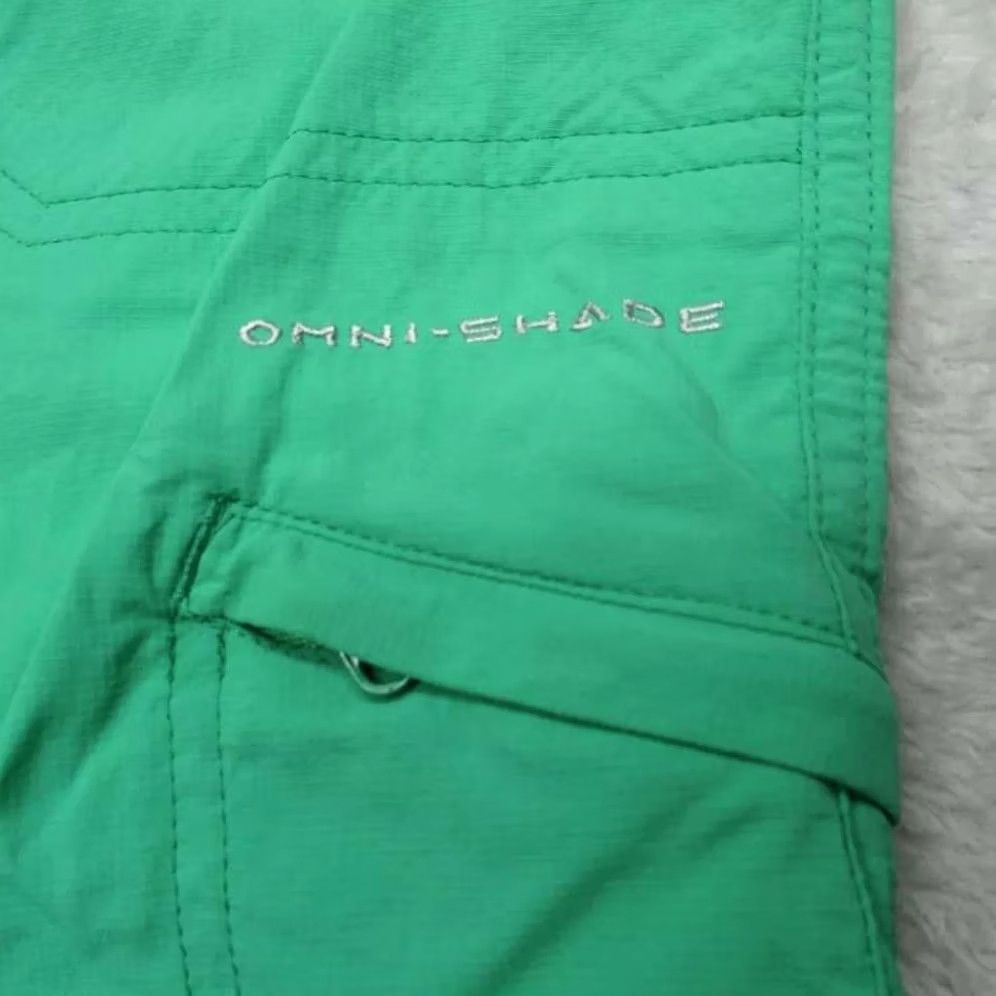 Vintage Columbia Women 16W Green PFG Omni-Shade UPF 30 Pants 36x31 Hiking Roll Up Pockets Size 38" / US 16 / IT 52 - 3 Thumbnail