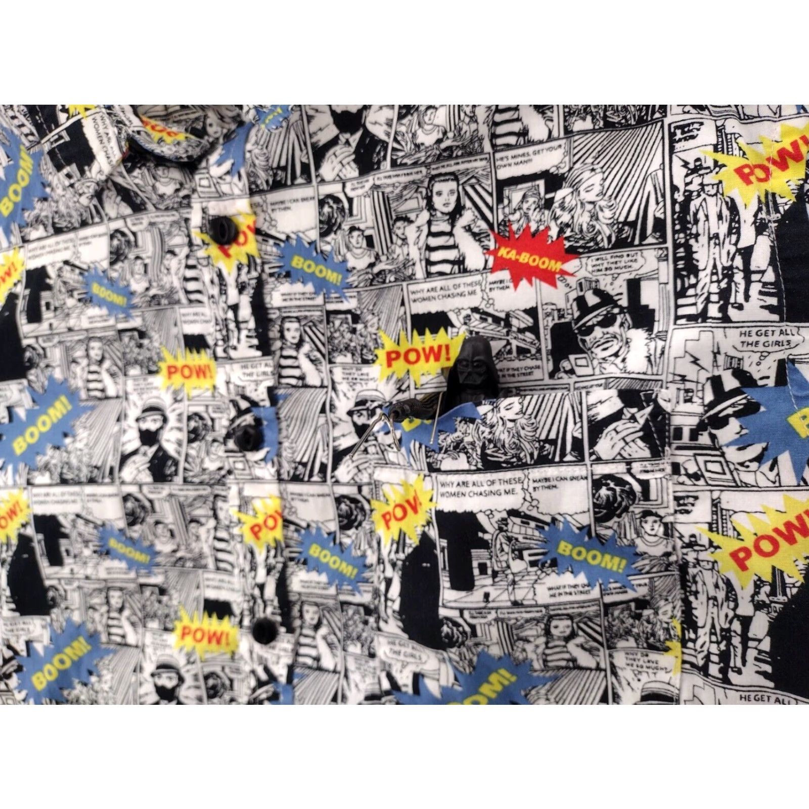 21 Men VINTAGE 21 MEN Shirt Mens Medium White Graphic Tee Comics All Over - 2010s - White Cotton T-Shirt Mens Medium Comics Print All Seasons Regular Fit Size US M / EU 48-50 / 2 - 2 Thumbnail