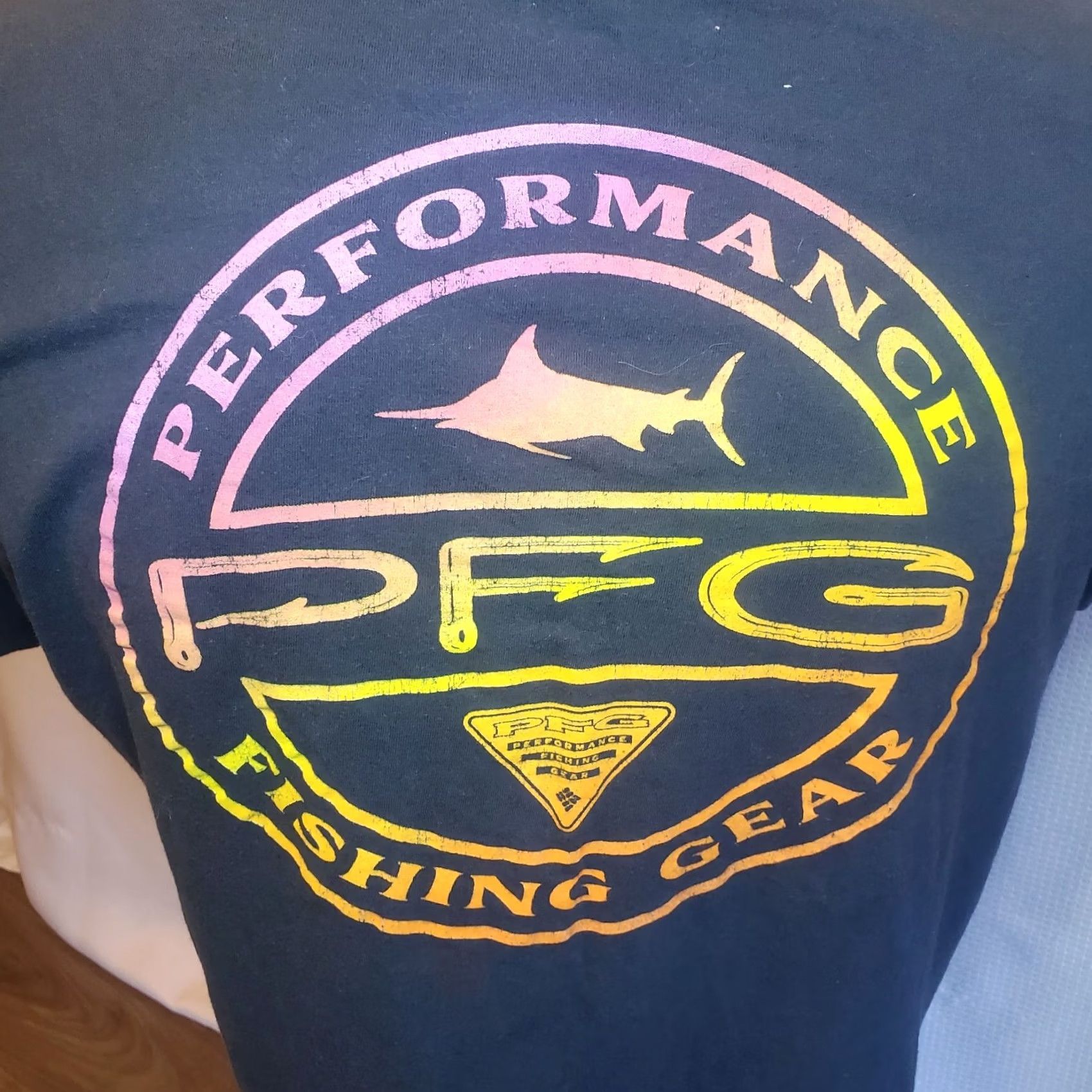 Vintage Relevant Keywords: "Columbia PFG Shirt," "Mens," "Large," "Black," "Pro Fishing," "Graphic," "Short Sleeve," "Tee. Size US L / EU 52-54 / 3 - 5 Thumbnail