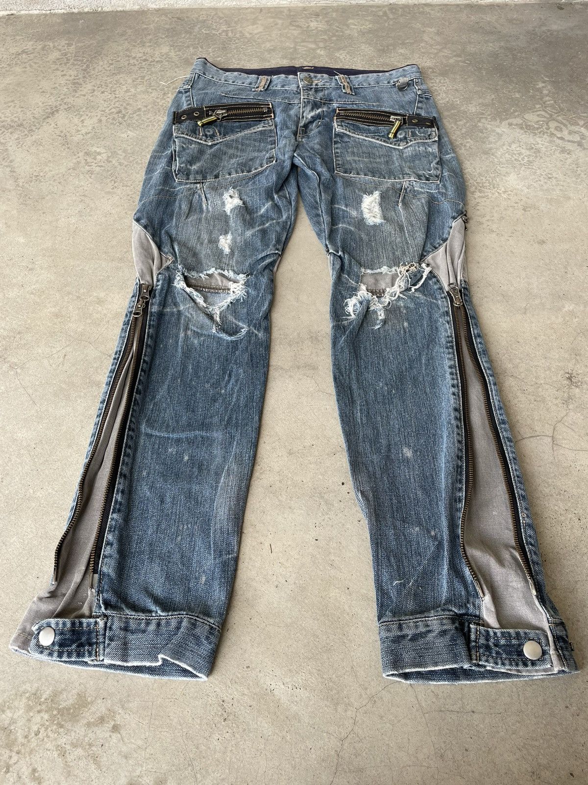 Hysteric Glamour Japanese PPFM Bondage Zipper Jeans Size US 32 / EU 48 - 3 Thumbnail
