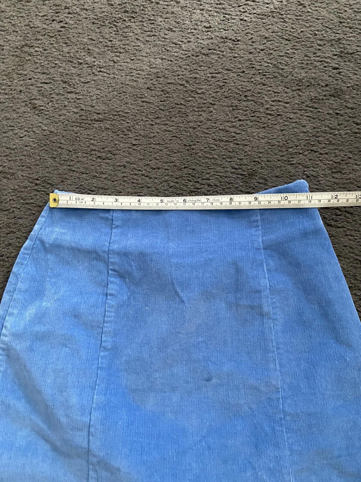 Designer Sportsgirl skirt mini Blue Corduroy cotton zip - Size 4 Size 25" / US 0 / IT 36 - 8 Thumbnail