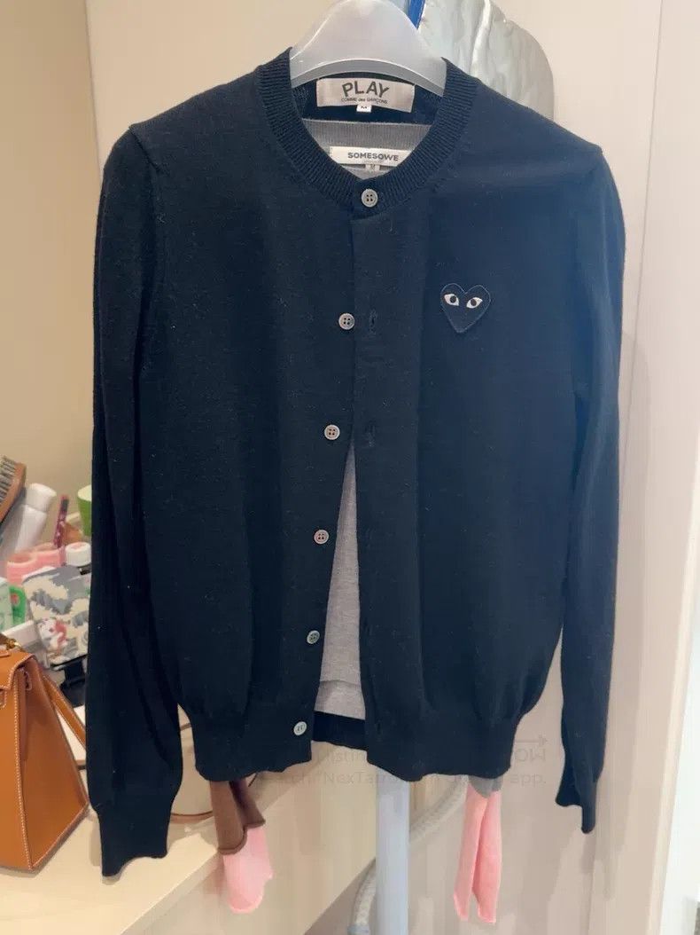 Comme des Garcons Comme Des Garcons Black Heart Wool Cardigan Size M / US 6-8 / IT 42-44 - 2 Thumbnail