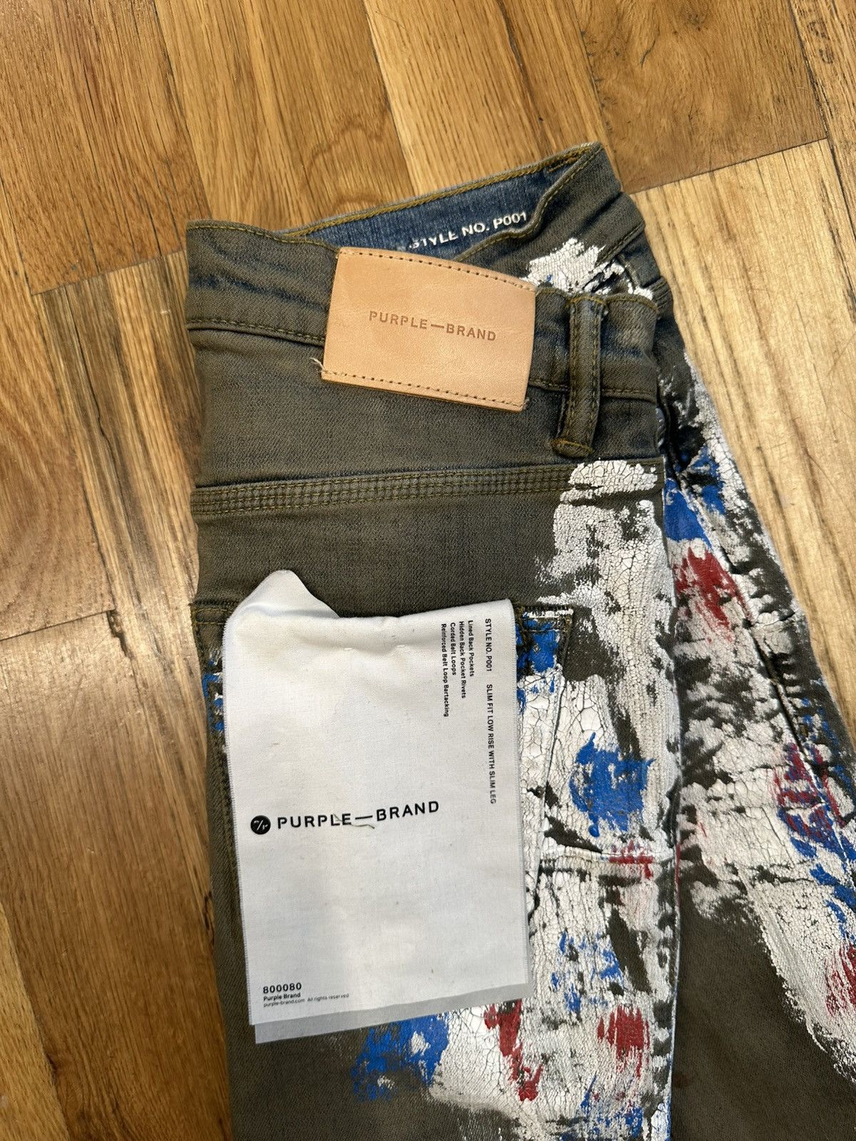 Purple Brand Purple Brand paint Splatter Green Denim Jeans Size 28 Size US 28 / EU 44 - 4 Thumbnail