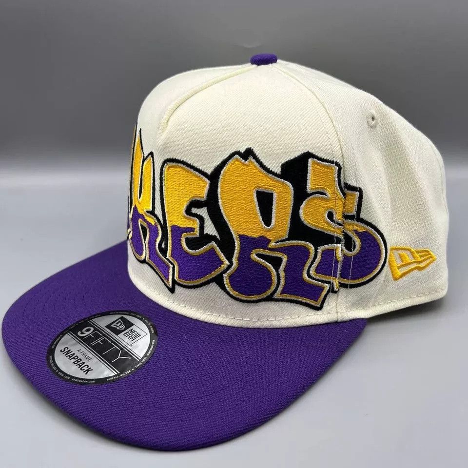 New Era × Vintage Los Angeles Lakers Hat Graffiti Retro Snap Back A-Frame Size ONE SIZE - 2 Thumbnail
