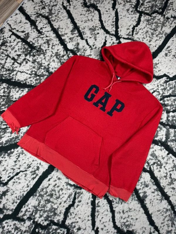 Gap Vintage Gap fleece hoodie red M Size US M / EU 48-50 / 2 - 2 Thumbnail