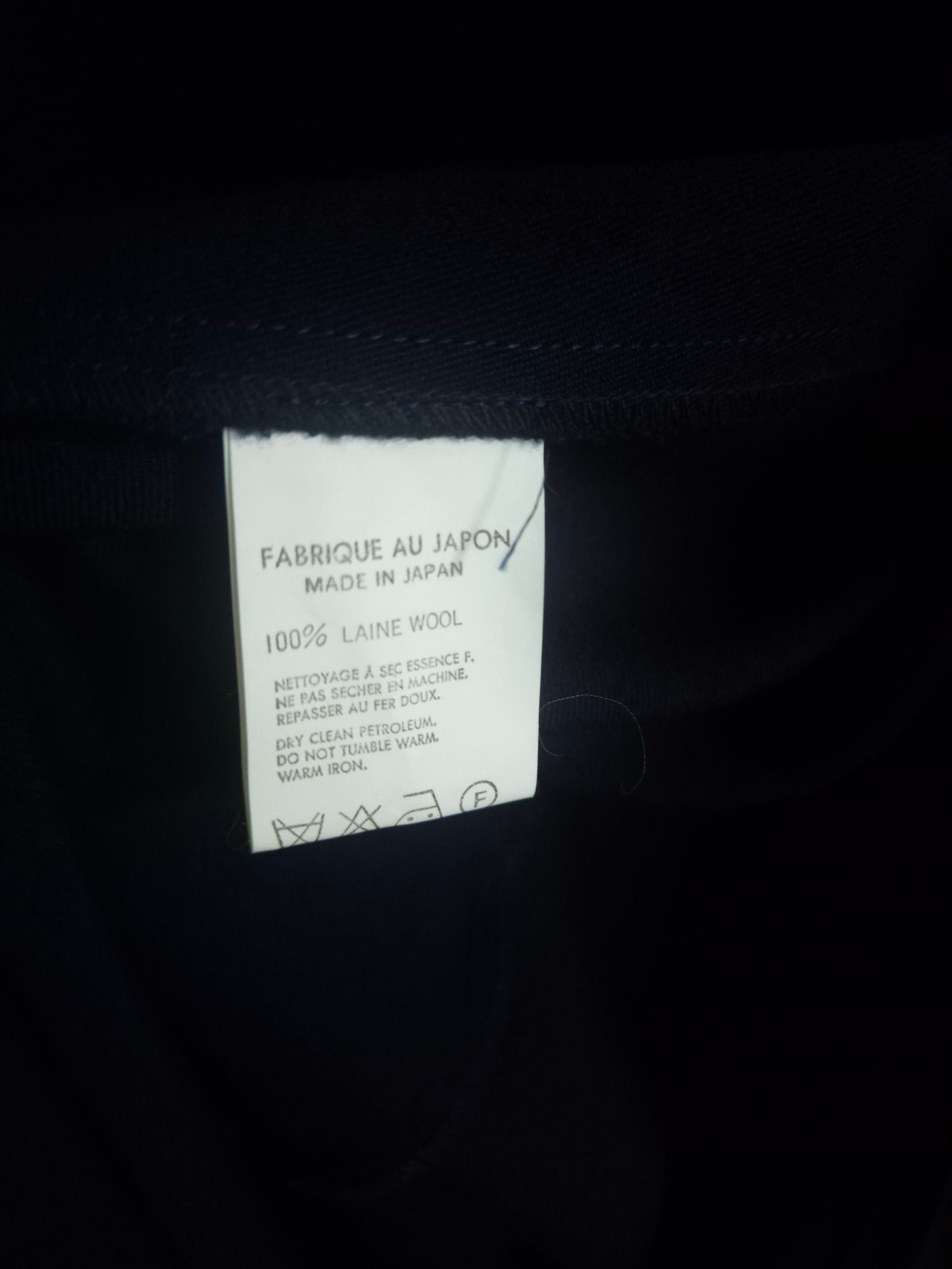 Yohji Yamamoto 90s Yohji Yamamoto Femme Dark Navy Wool Gabardine Drape Coat Size S / US 4 / IT 40 - 13 Thumbnail