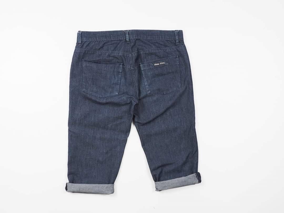 Miu Miu Miu Miu three quarters pants denim Size 28" / US 6 / IT 42 - 3 Thumbnail