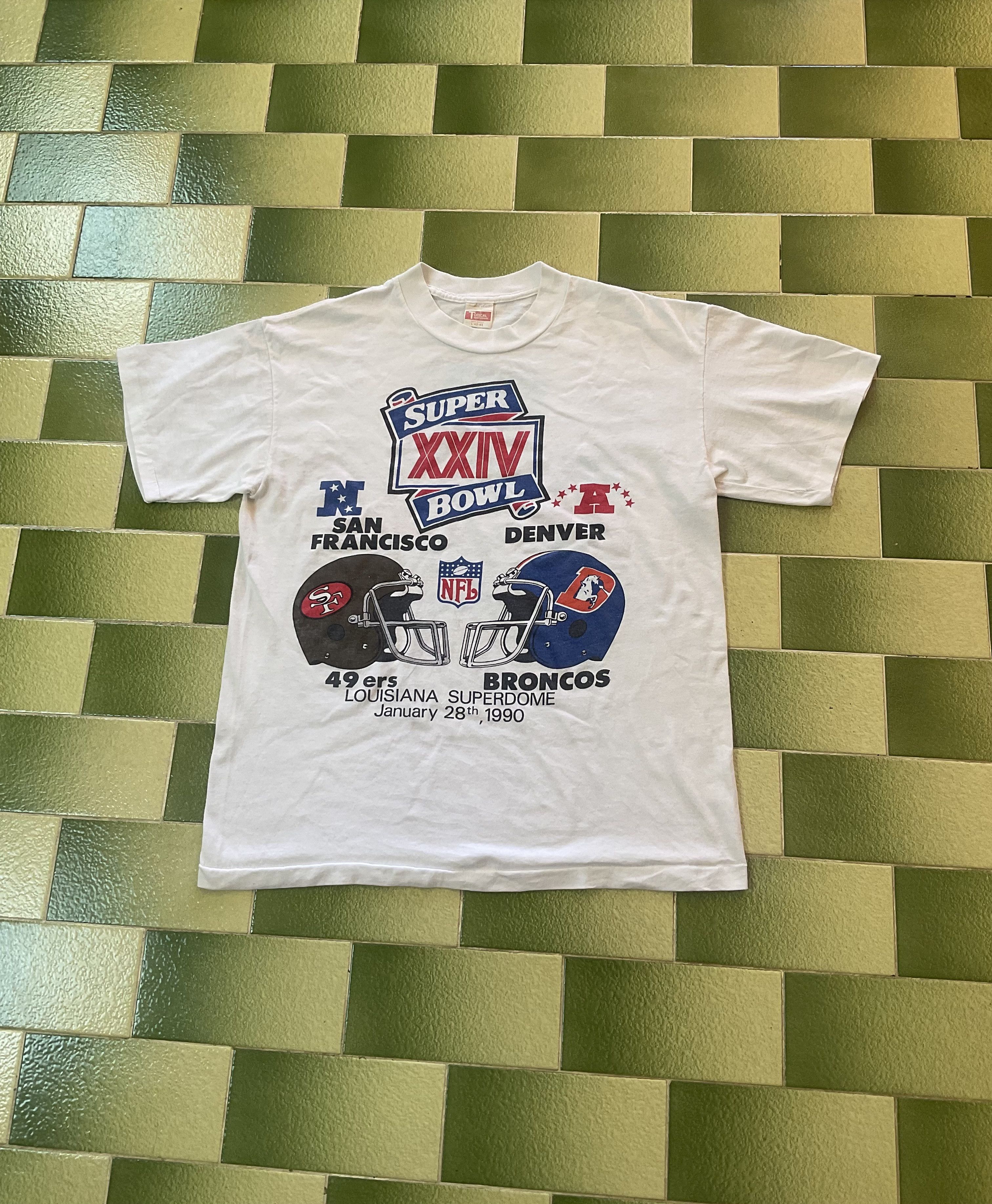 NFL Vintage 1990 Super Bowl XXIV 49ers vs Broncos T-Shirt NFL Size US L / EU 52-54 / 3 - 1 Thumbnail
