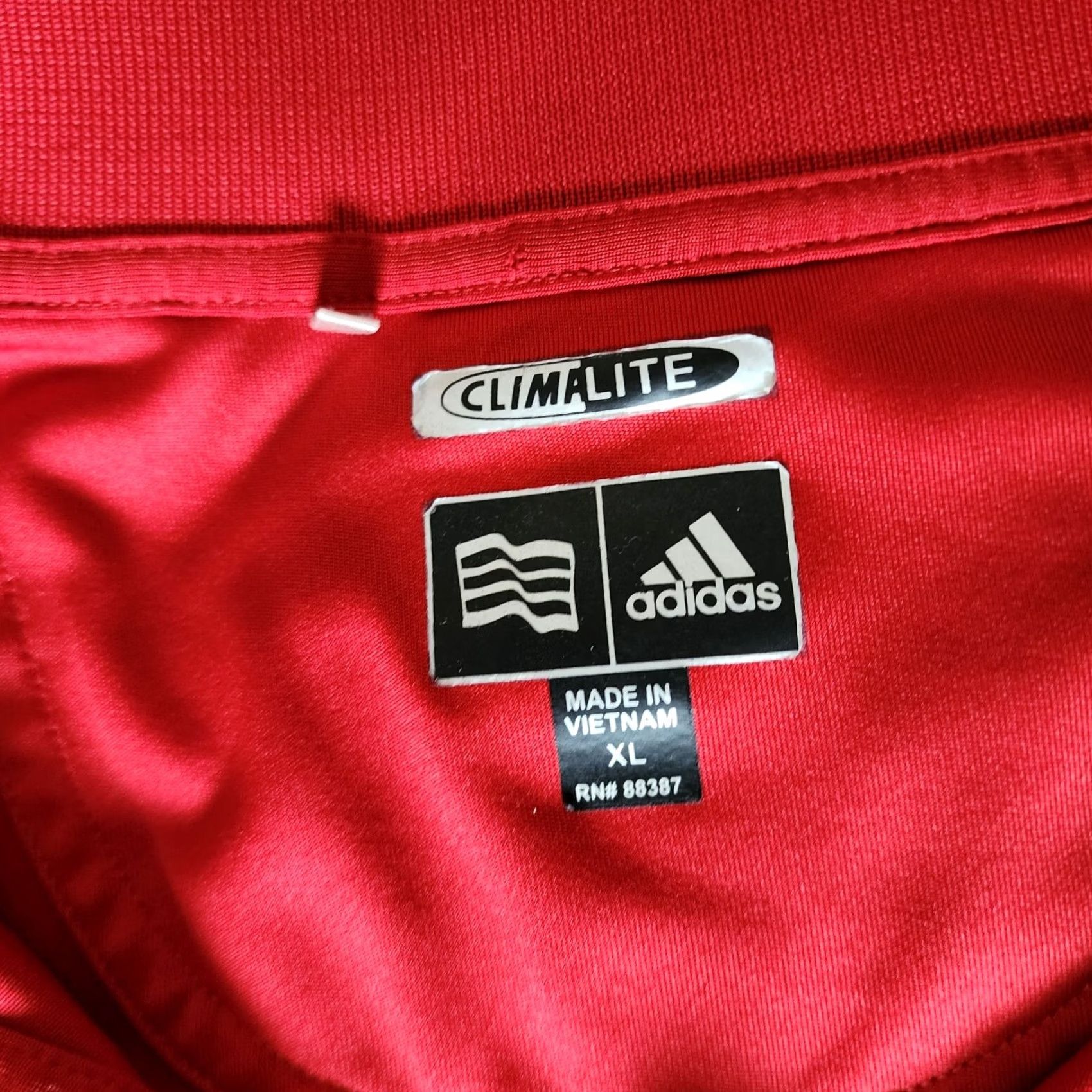 Adidas ADIDAS Polo Shirt Solid Red ClimaLite Moisture Wicking Short Sleeve XL Golf Men Polo Red XL Climalite Golf Mens Size US XL / EU 56 / 4 - 2 Thumbnail