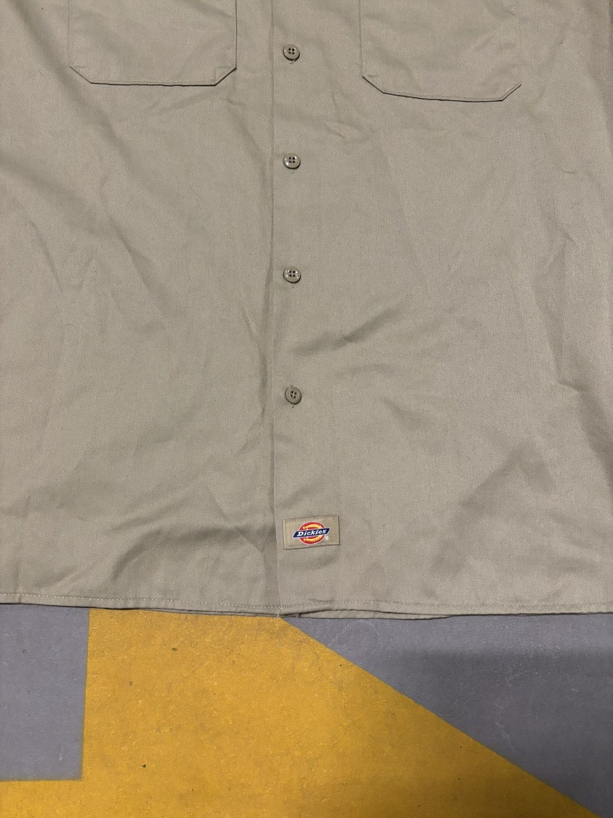Dickies × Vintage Vintage Dickies Buttons Up Workwear Shirt Olive 90s Size US XL / EU 56 / 4 - 2 Thumbnail