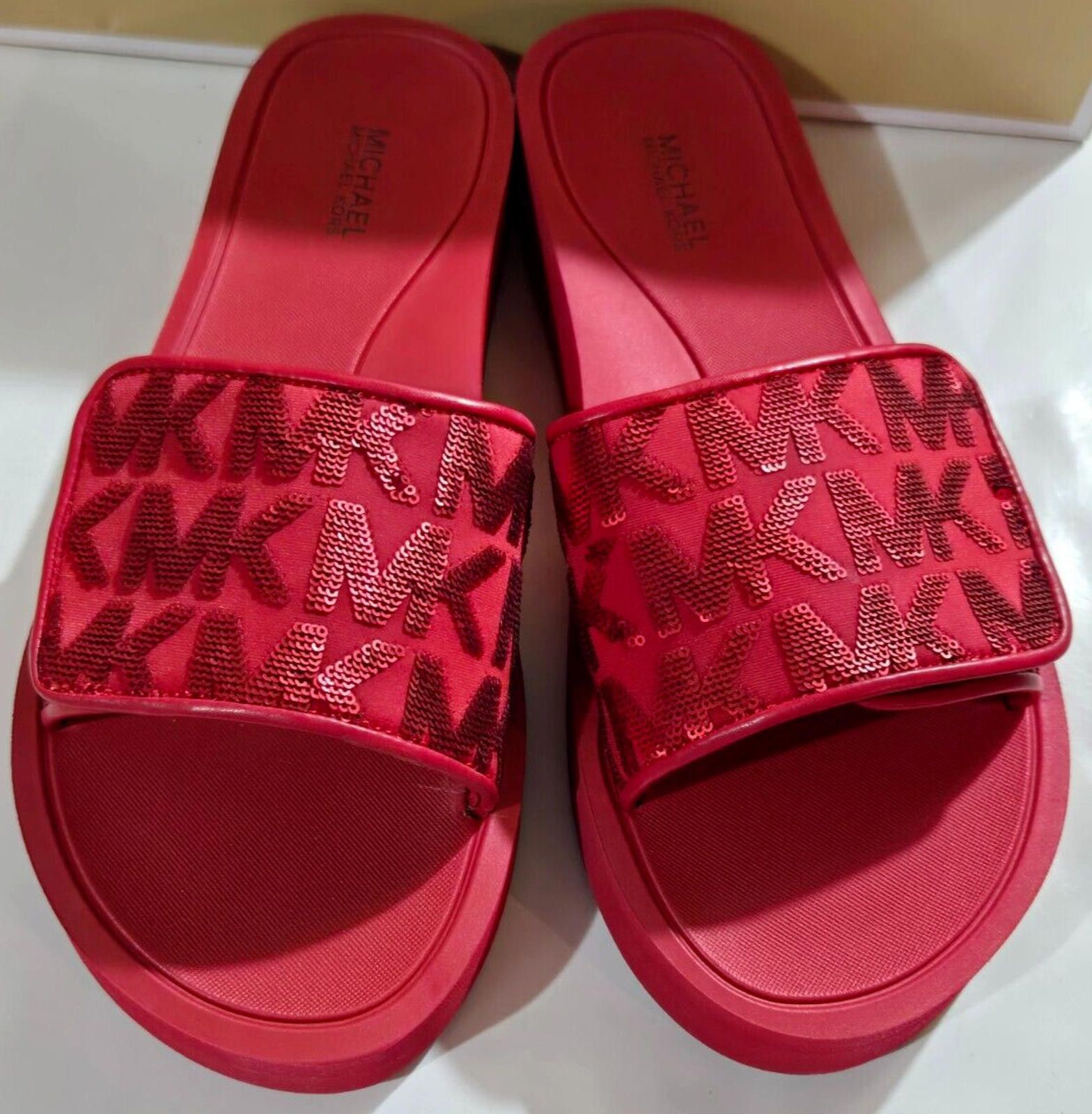 Michael Kors Michael Kors Platform Slides Scuba Red Flip Flop 7 w/o Box Size US 7 / IT 37 - 1 Thumbnail