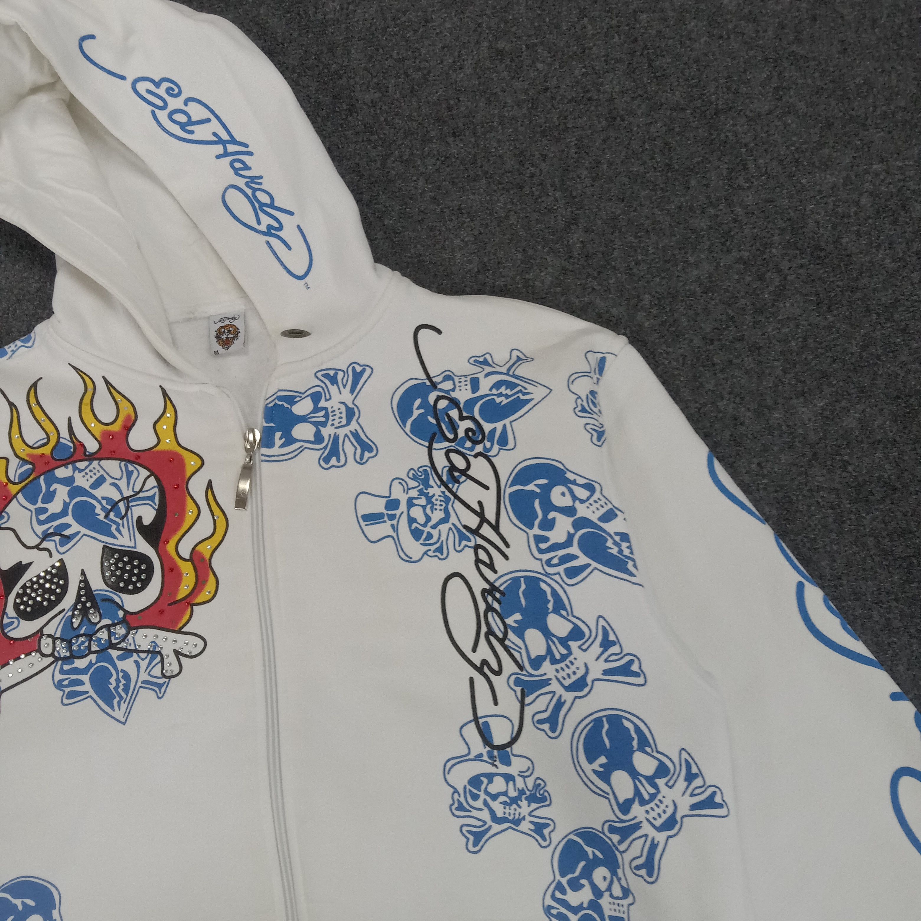 Christian Audigier × Ed Hardy × Vintage Ed Hardy By Christian Audigier Designer Skull Hoodie Size US M / EU 48-50 / 2 - 6 Thumbnail