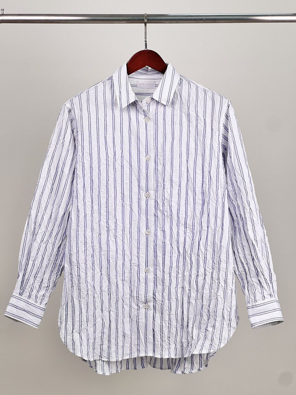 image of John Elliott Wrinkles Shirt in White, Men's (Size Medium)