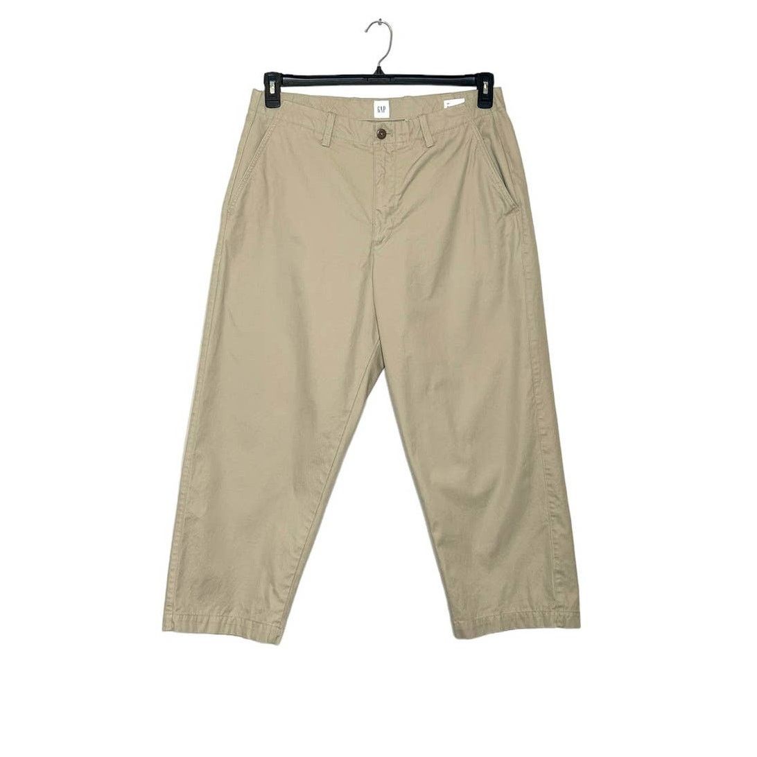 Gap Gap vintage style beige wide leg casual capri pants size 34 Size 35" - 1 Thumbnail