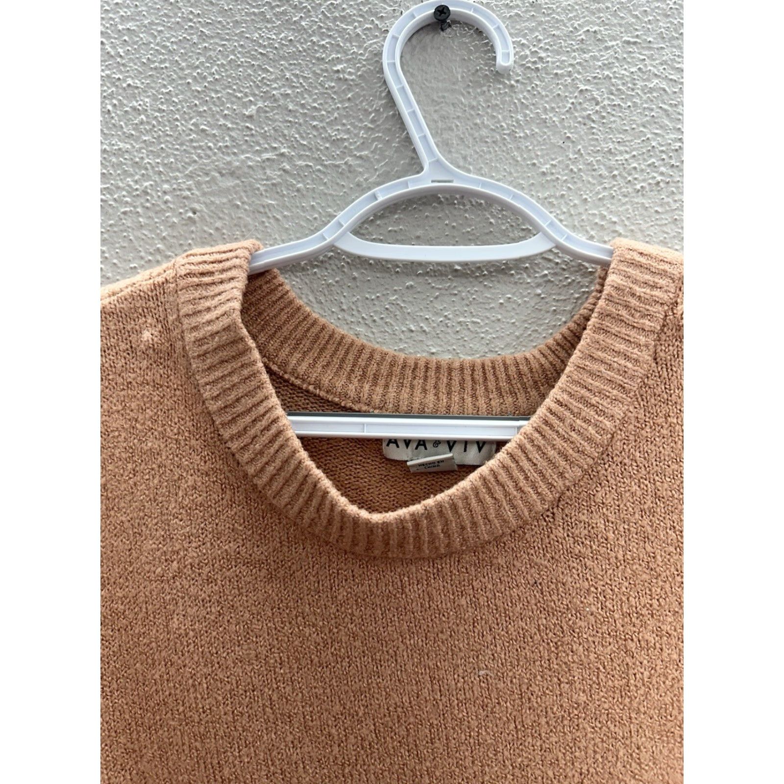 Vintage Ava & Viv Womens Sweater 2X Pink Round Neck Long Sleeve Knit Pullover Regular Fit 2X Womens Sweater Size XXL / US 16-18 / IT 52-54 - 3 Thumbnail
