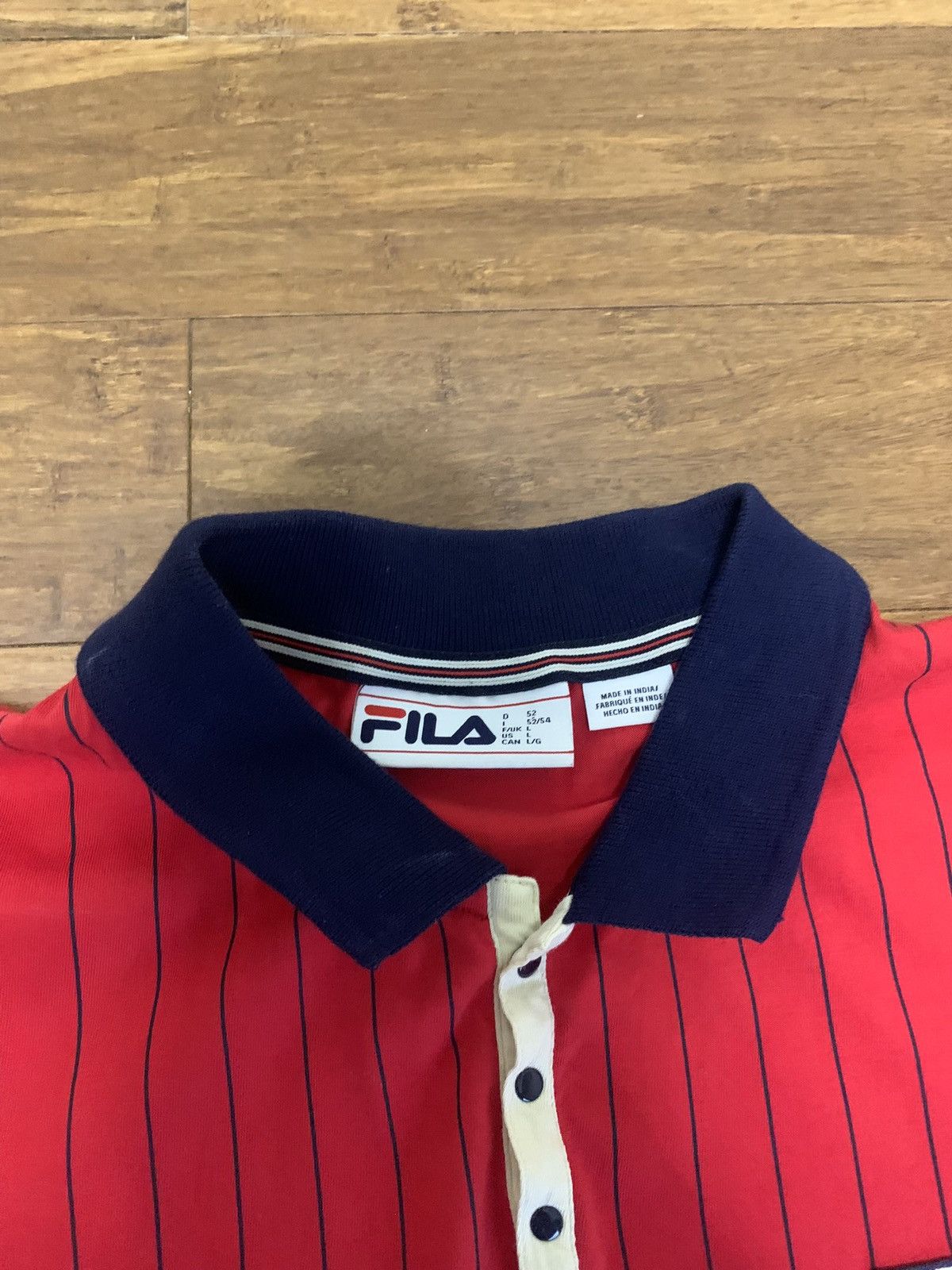 Fila × Vintage Vintage FILA Striped Polo Shirt Size US L / EU 52-54 / 3 - 4 Thumbnail