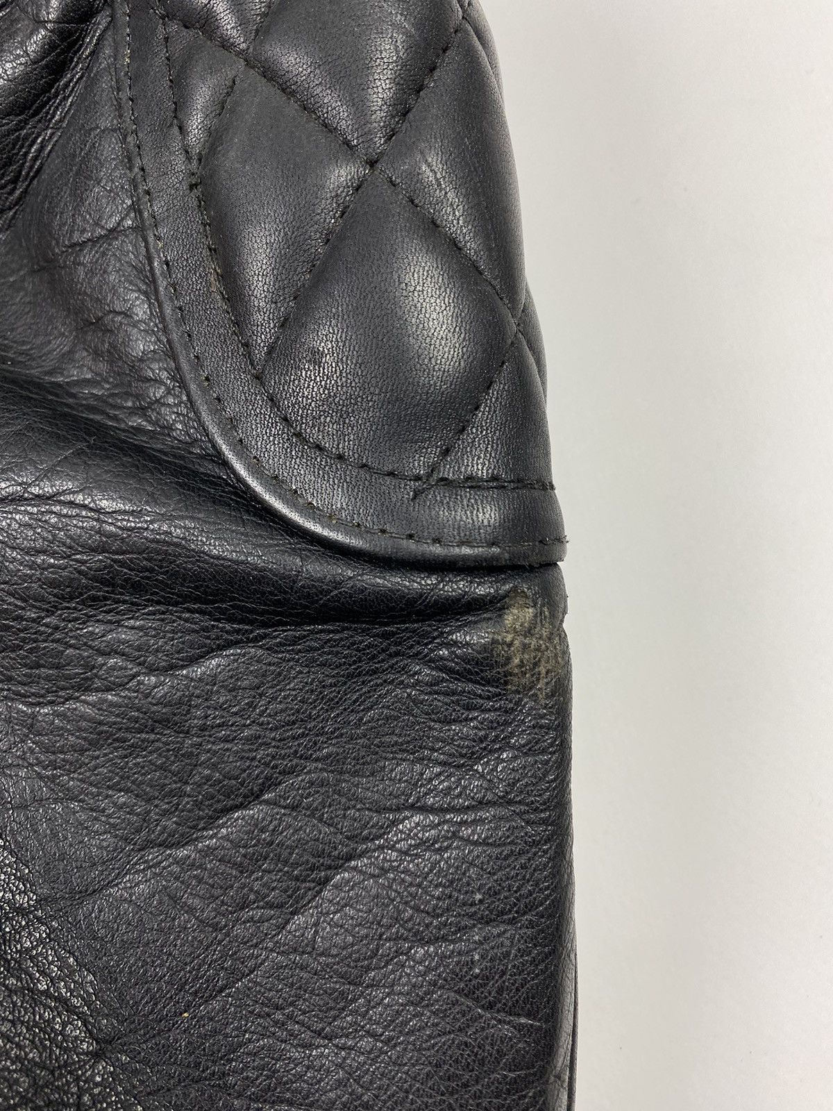 Vintage 1970s Vintage Distressed Kawasaki Heavy Leather Biker Jacket Size US M / EU 48-50 / 2 - 16 Thumbnail