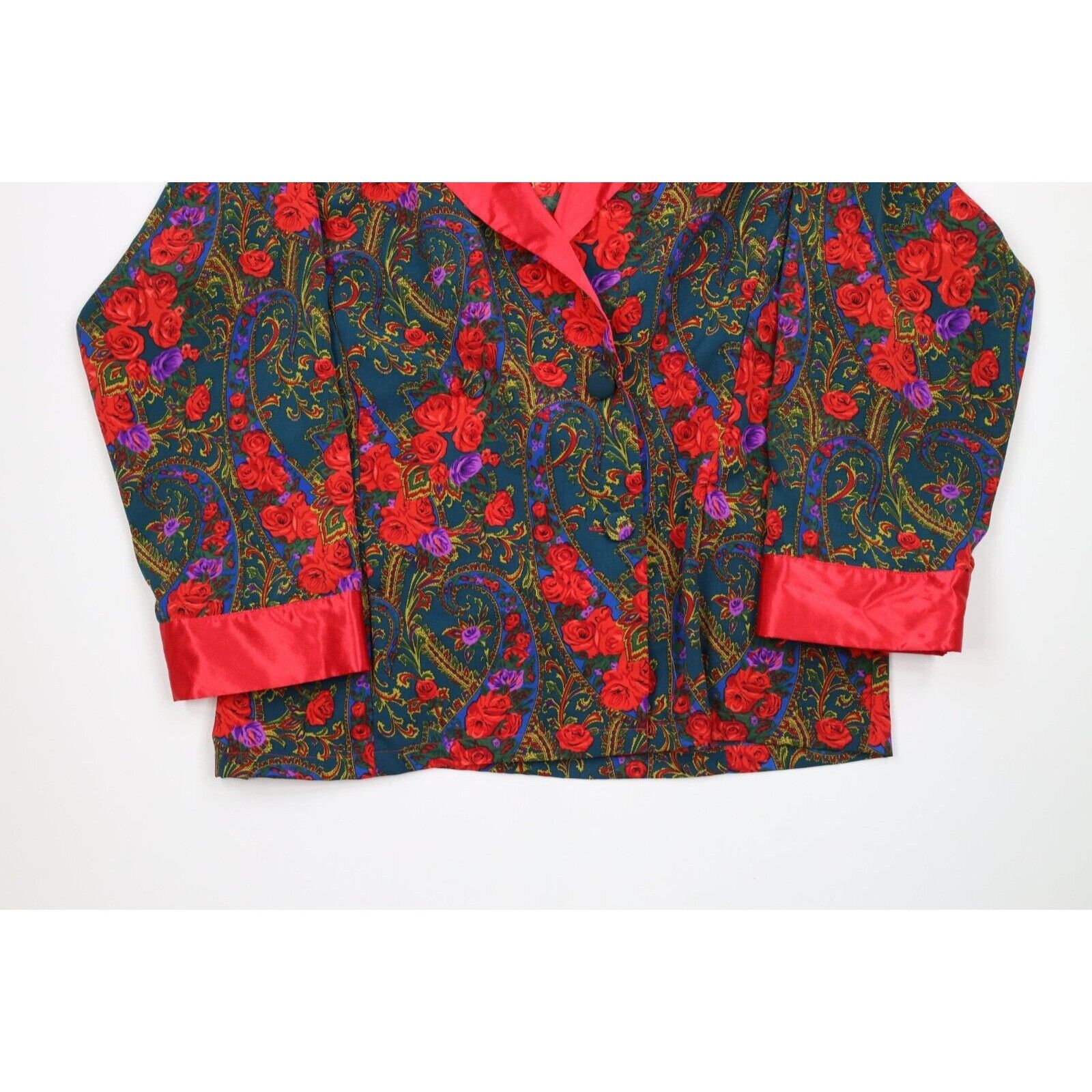 Victoria's Secret × Vintage NOS Vintage 90s Victorias Secret 2 Piece Flower Pajamas Size L / US 10 / IT 46 - 4 Thumbnail