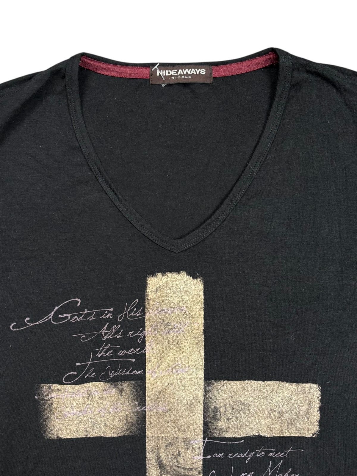 KMRii 2000s Hideways Nicole - Vkei Style Cross Poem Vneck LS Size US M / EU 48-50 / 2 - 2 Thumbnail
