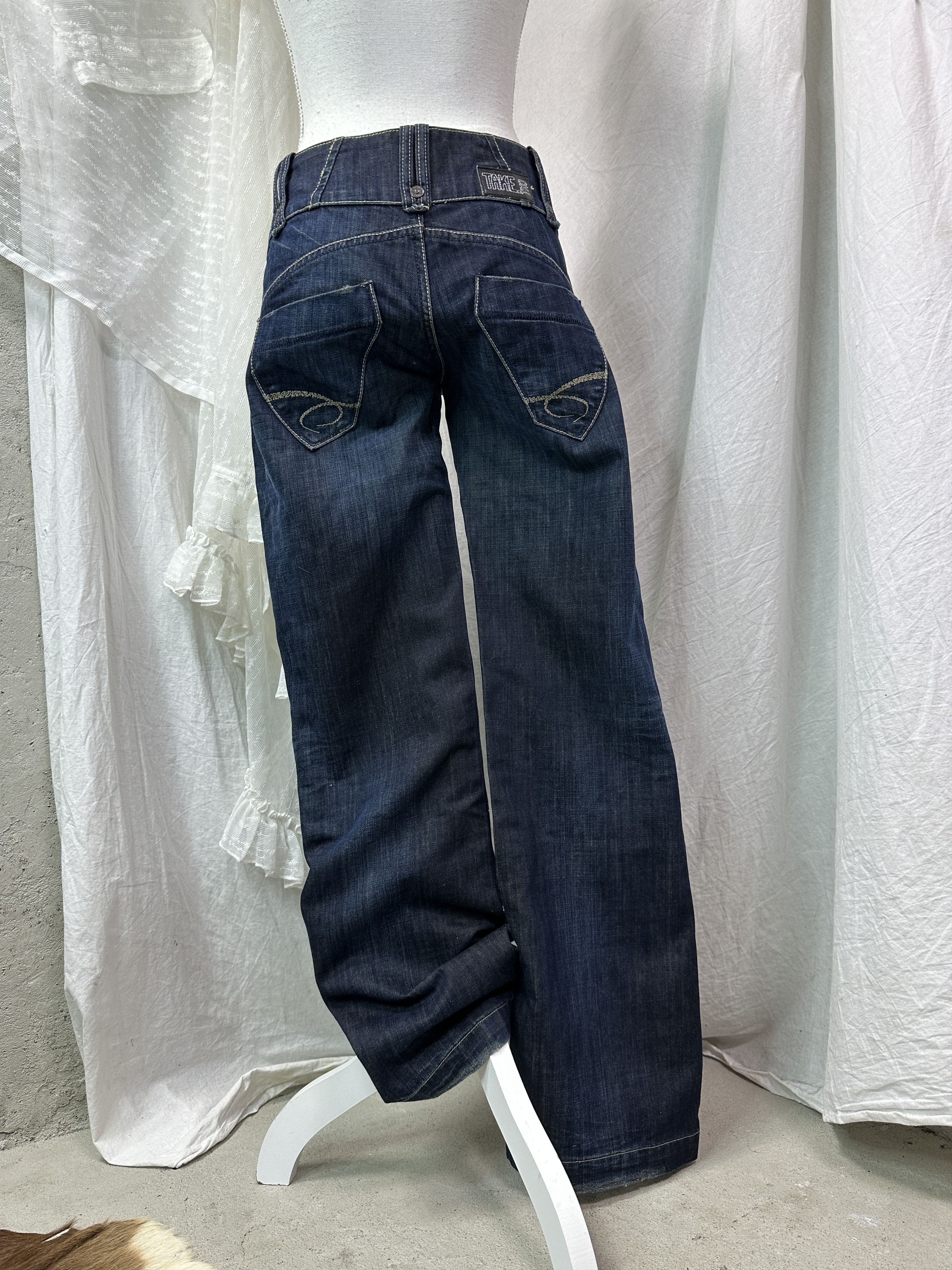 Vintage Vintage Denim Take Two Flared Low Waist Jeans Y2K Size 27" / US 4 / IT 40 - 7 Thumbnail