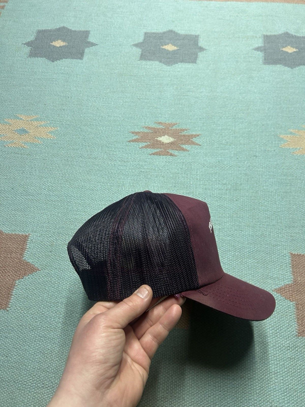 Vintage VTG trucker hat Frankenmuth horseshoe club Michigan maroon Size ONE SIZE - 8 Thumbnail