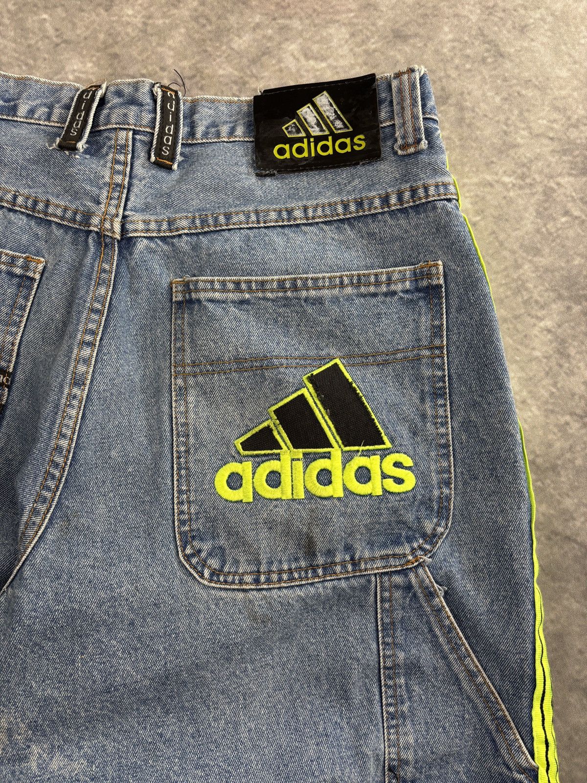 Adidas Vintage Adidas Jeans Shorts 90s Jorts Denim Baggy Loose Long Size US 32 / EU 48 - 7 Thumbnail