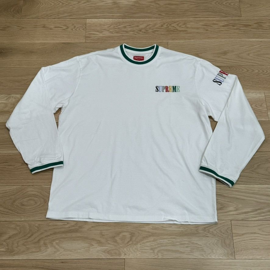 【Supreme】Old English Long Sleeve Top★White★24FW★ Supreme Old English L/S Top White Men's - FW24 - US