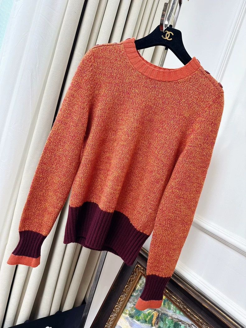 Chanel Chanel Orange and purple round-neck long-sleeved knitwear Size XS / US 0-2 / IT 36-38 - 1 Thumbnail