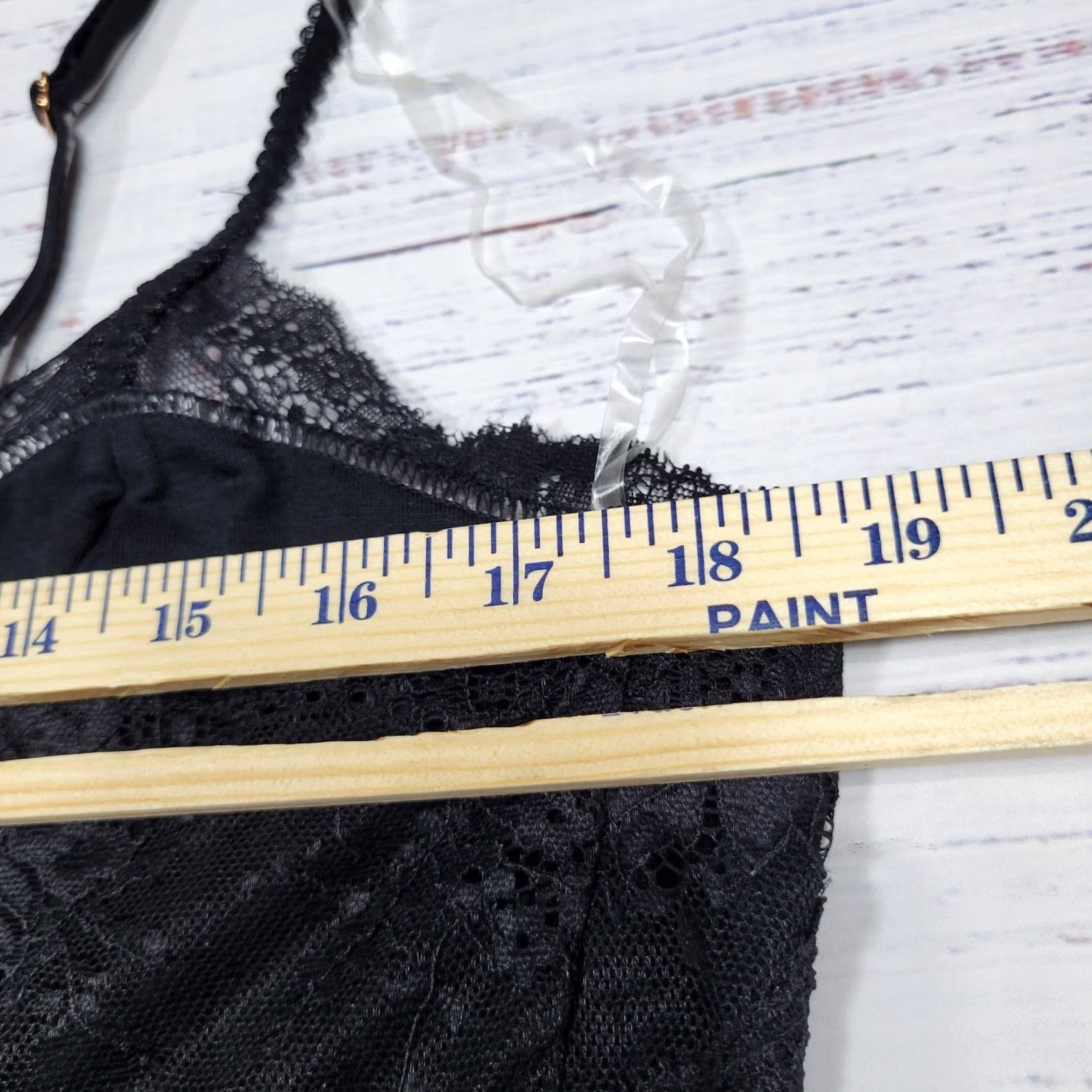 Vintage INC International Concepts Plus Black Lace Sexy Nightgown Stretchy Rayon 1X Size ONE SIZE - 3 Thumbnail
