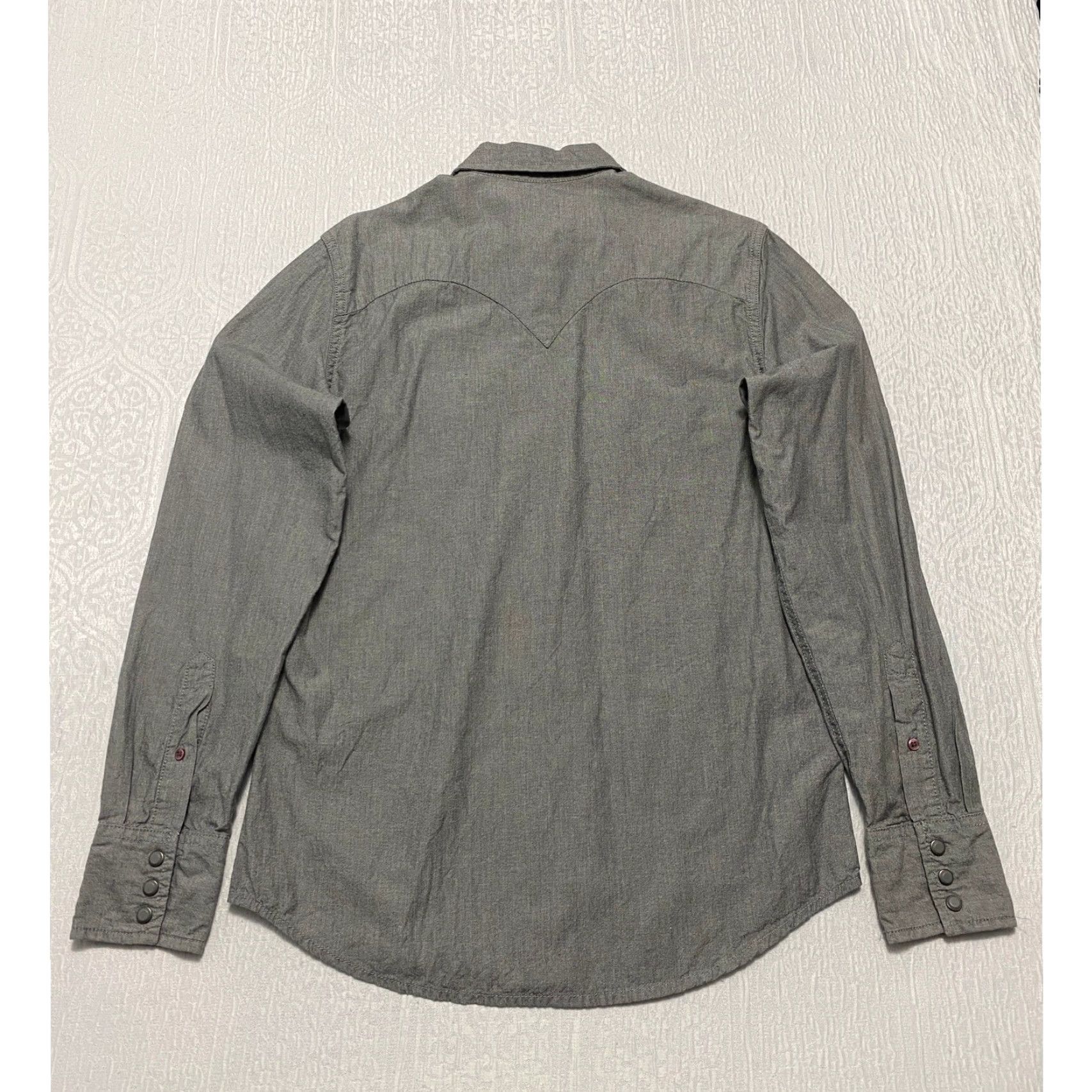 Vintage Arizona Jeans Co Mens Western Shirt Long Sleeve Snap Front Button-Up Gray S Size US S / EU 44-46 / 1 - 2 Thumbnail