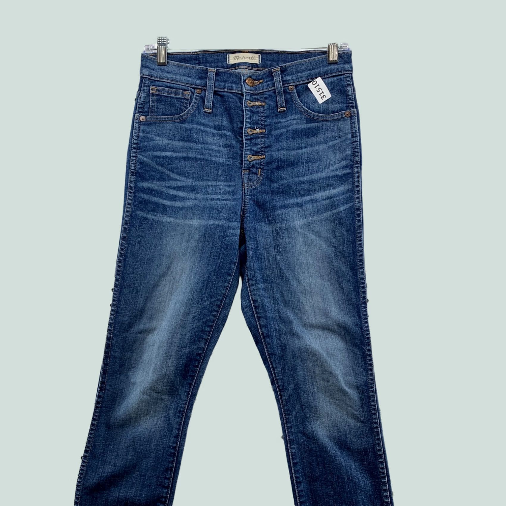 Madewell Madewell Skinny Blue Denim Jeans Women Size 27 High Rise Button Fly 28x28.5 Fits 28 Womens Jeans Middle Rise Blue Skinny Size 27" / US 4 / IT 40 - 1 Thumbnail