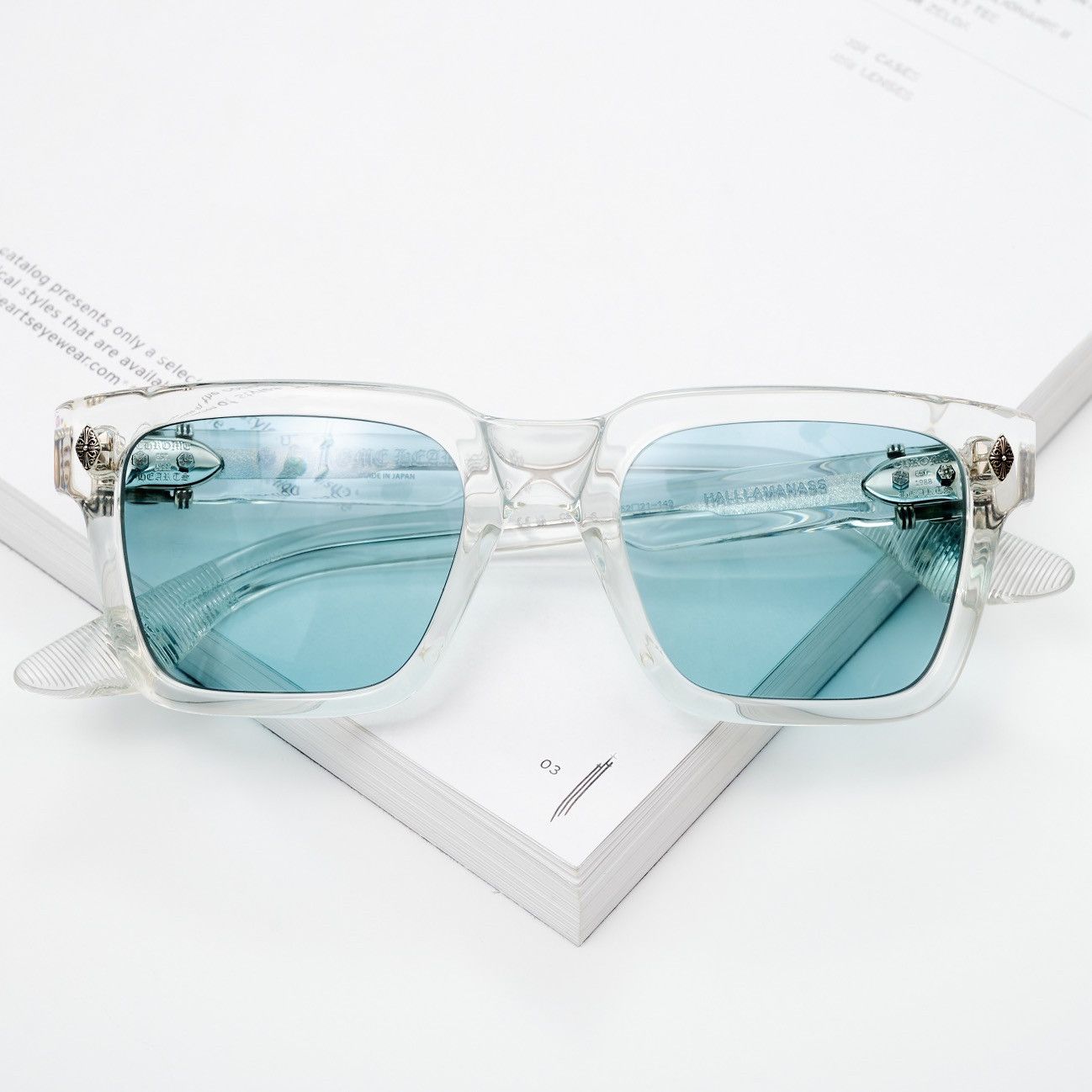 Chrome Hearts CHROME HEARTS HALLLAMANASS CRYSTAL SUNGLASSES Size ONE SIZE - 6 Thumbnail