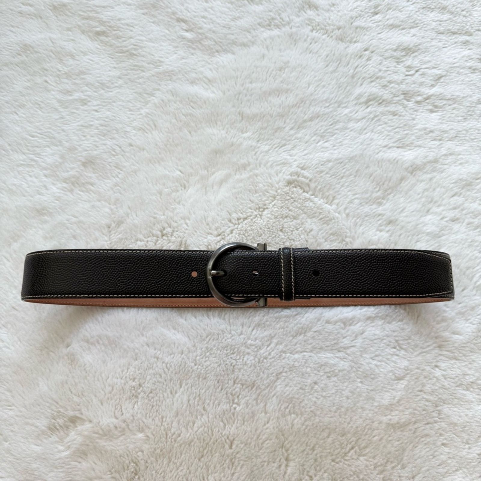 Salvatore Ferragamo Salvatore Ferragamo stingray leather belt size40 Retail 950 Size 40 - 12 Thumbnail