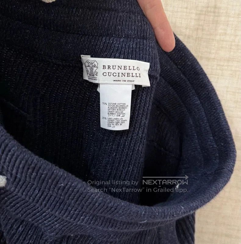 Brunello Cucinelli Brunello Cucinelli 24SS Knit Joggers. Size US 42 / EU 58 - 6 Thumbnail