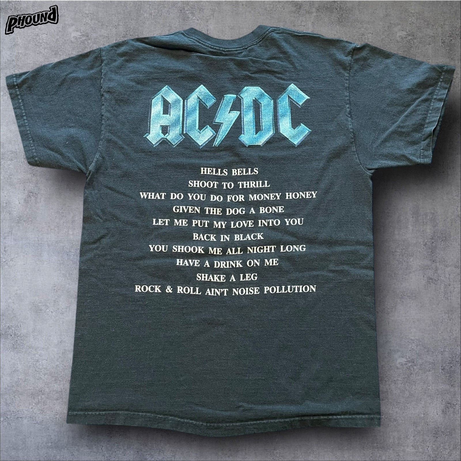 Vintage 96 AC/DC BACK IN BLACK DOUBLE SIDED ALBUM T-SHIRT VTG Fits L Size US L / EU 52-54 / 3 - 2 Thumbnail