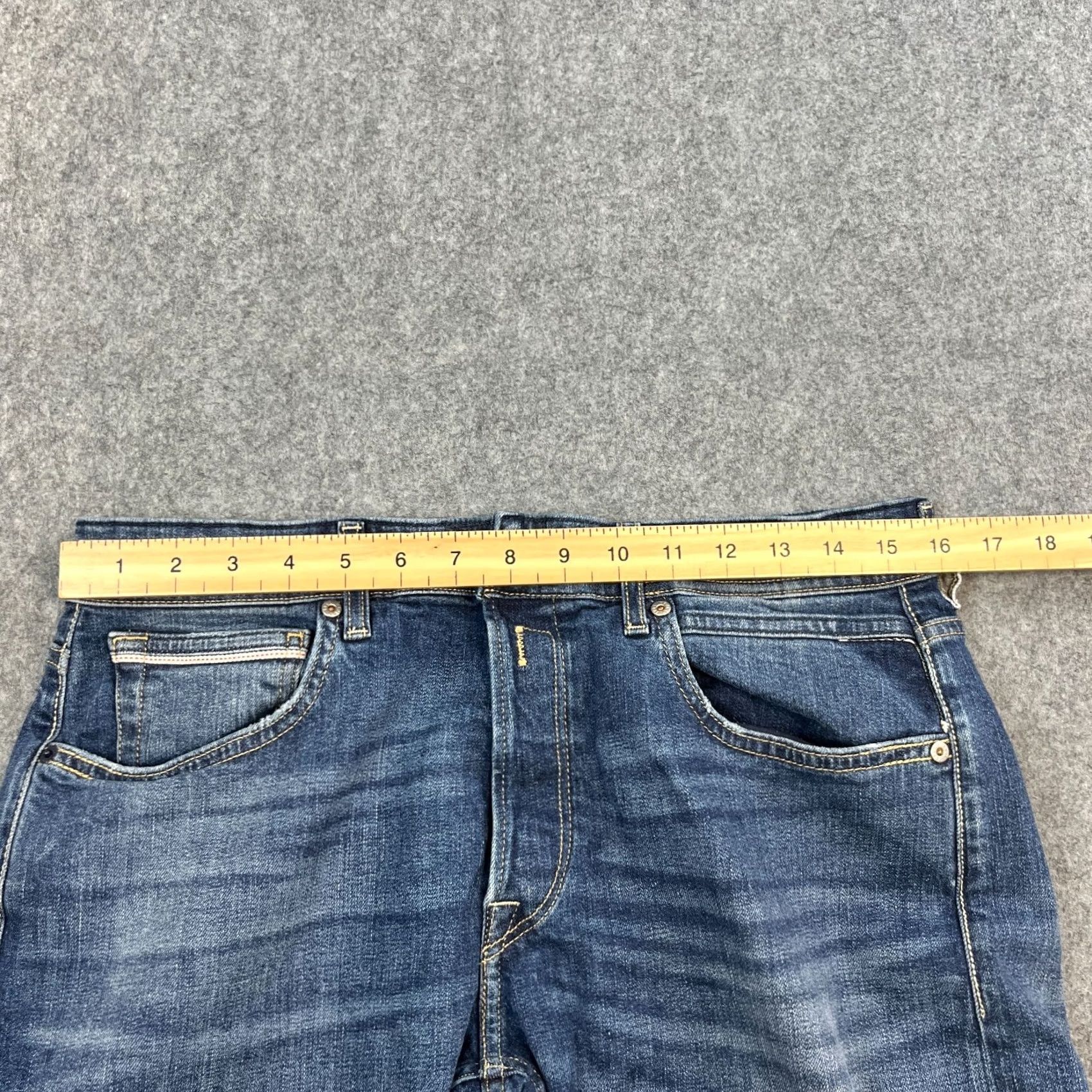 Replay Replay Jeans Slim Fit 32 28 Dark Wash Blue Organic Cotton Stretch Grover Men 5-Pocket Denim Shirt? Size US 32 / EU 48 - 6 Thumbnail
