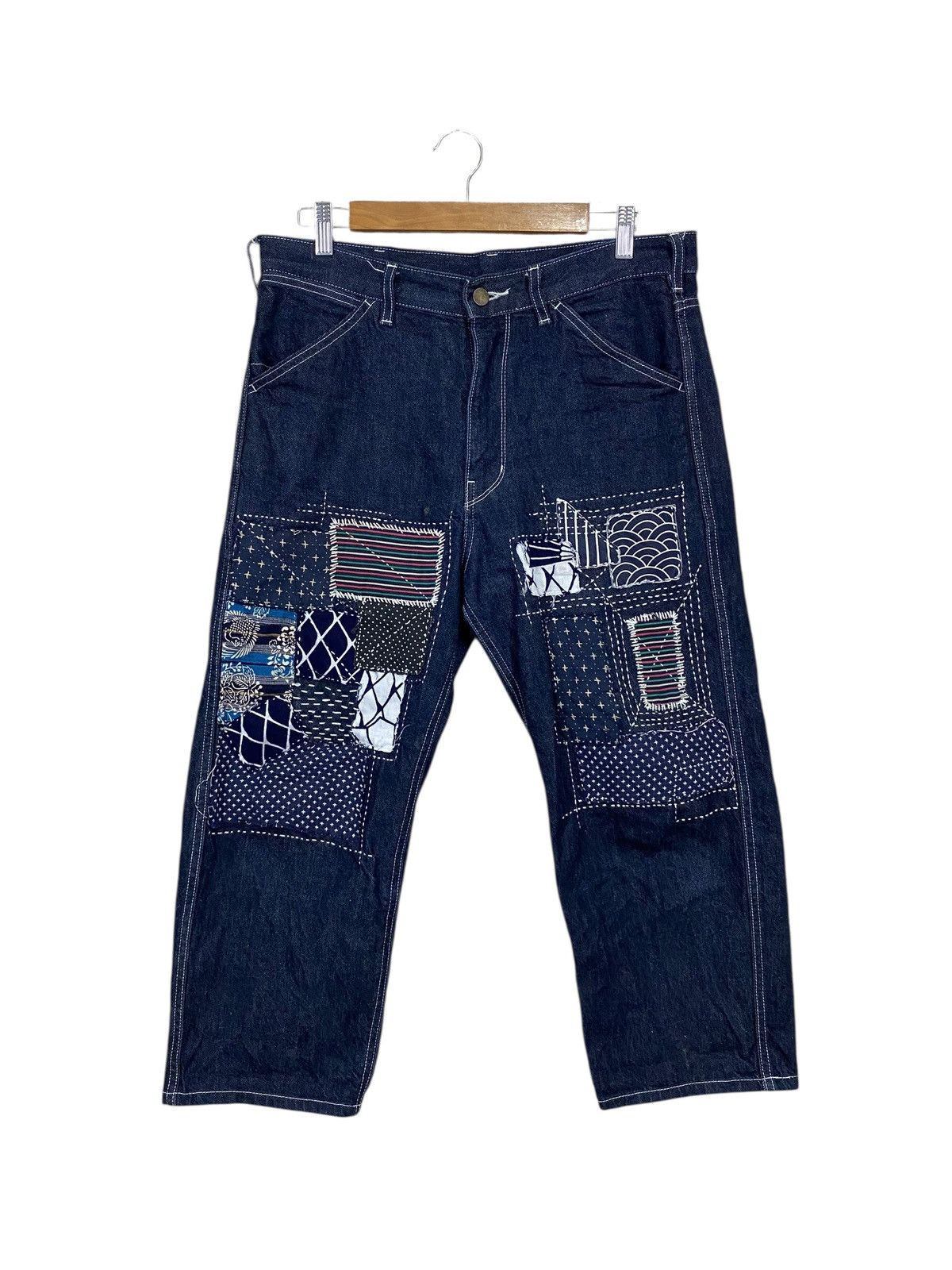 Uniqlo Uniqlo quater pants custom made sashiko emboidery Size US 34 / EU 50 - 5 Thumbnail