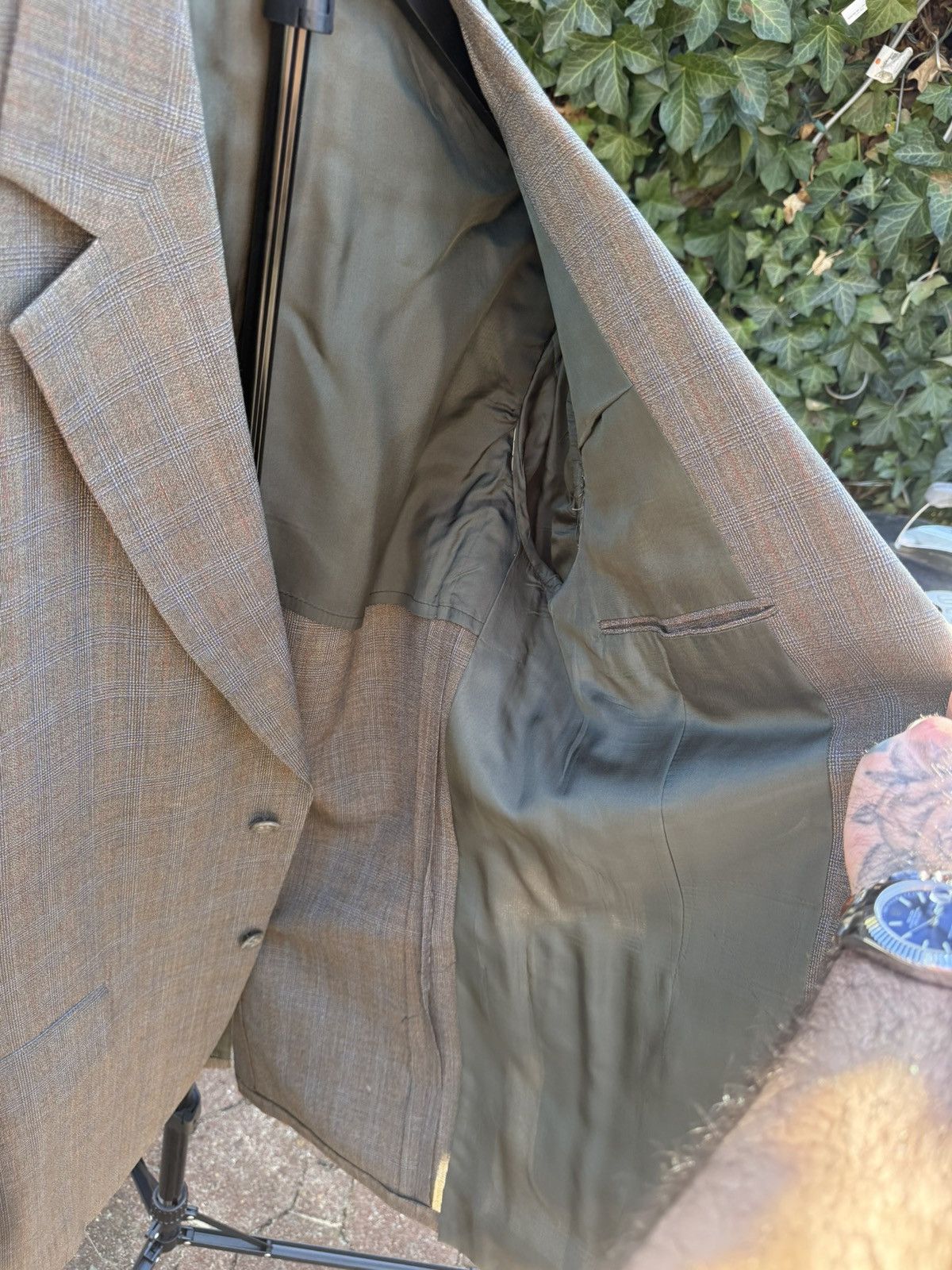 Vintage Manor Bond Two Piece Suit Blazer Wool USA Union Made Vtg 70s Size 44R - 11 Thumbnail